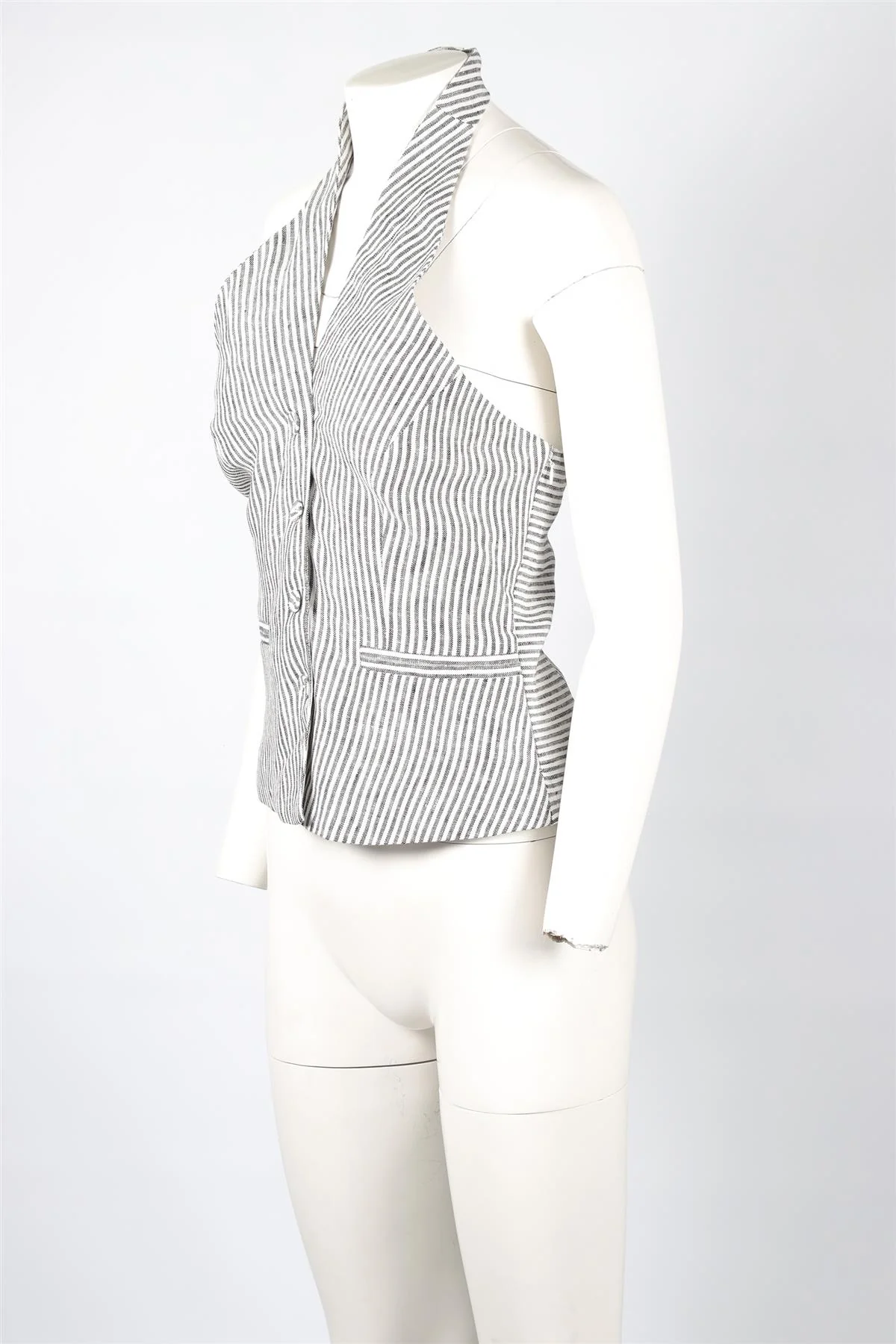 REFORMATION GREY LINEN TOP US 4 UK 8 - Image 3