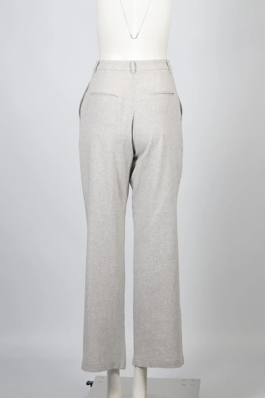 REFORMATION GREY WOOL-BLEND TROUSERS US 2 UK 6 - Image 4