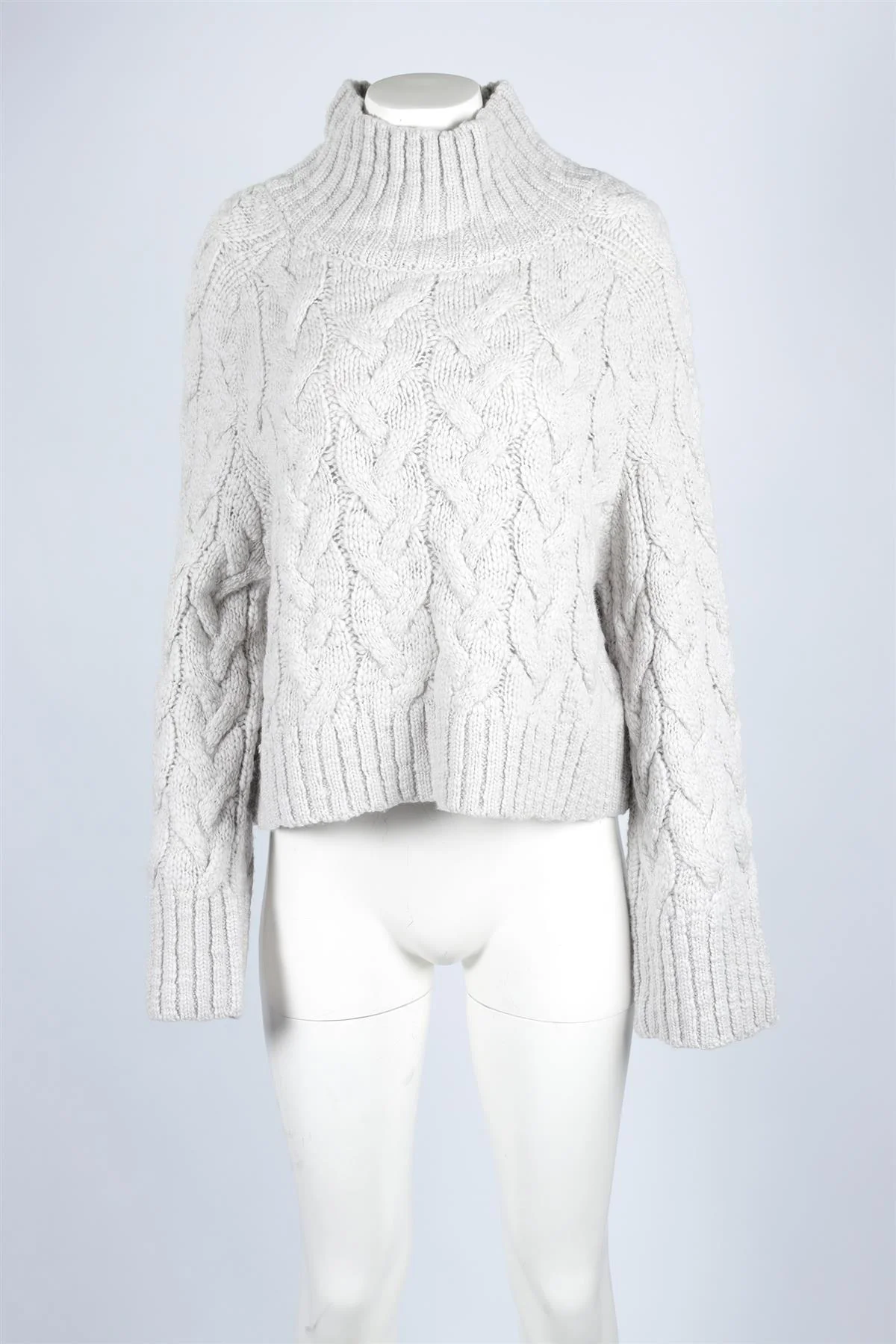 REFORMATION GREY WOOL SWEATER LARGE - Image 2