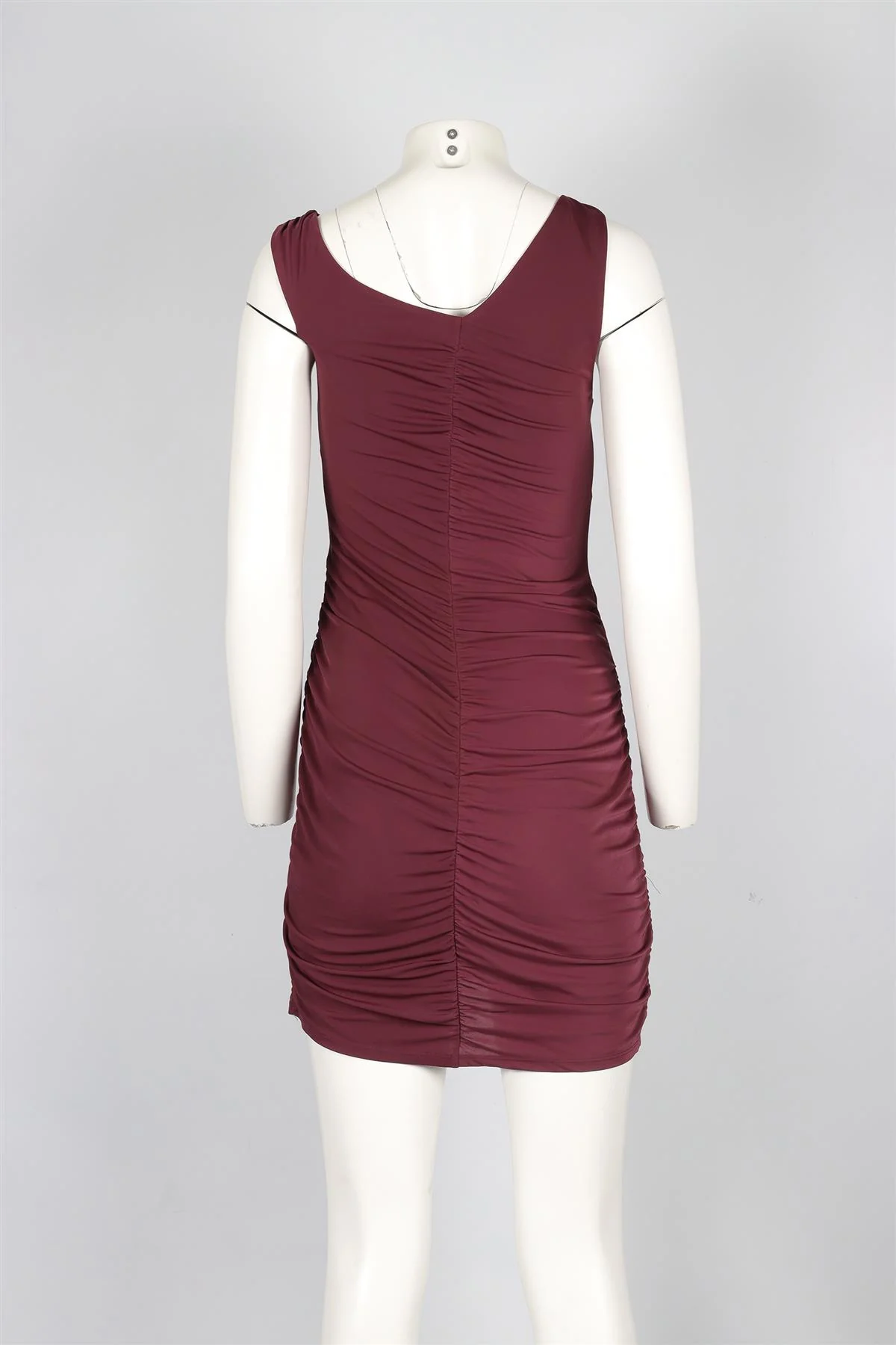 REFORMATION MAROON JERSEY MINI DRESS SMALL - Image 4