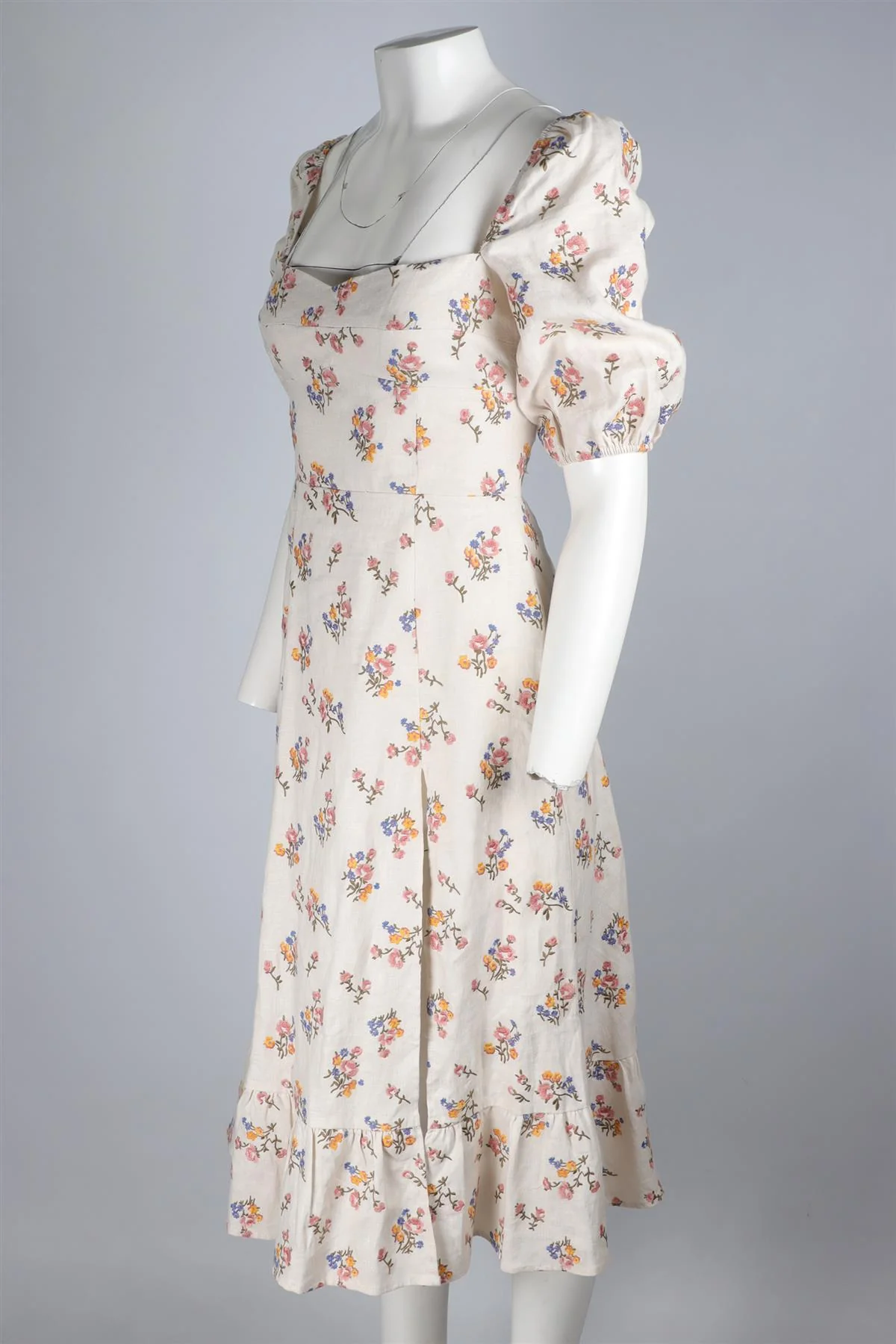 REFORMATION MULTI LINEN MIDI DRESS US 4 UK 8 - Image 3