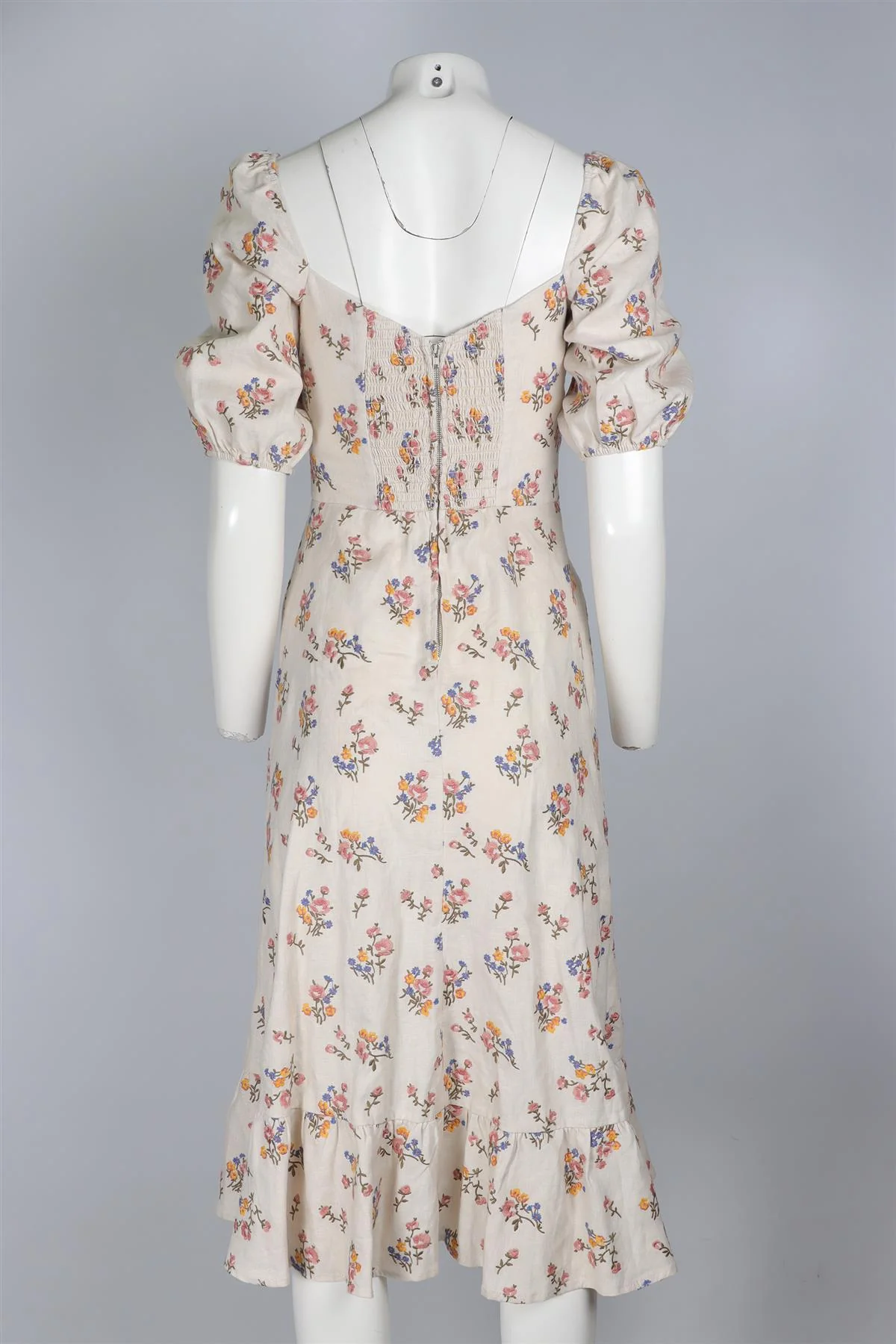 REFORMATION MULTI LINEN MIDI DRESS US 4 UK 8 - Image 4