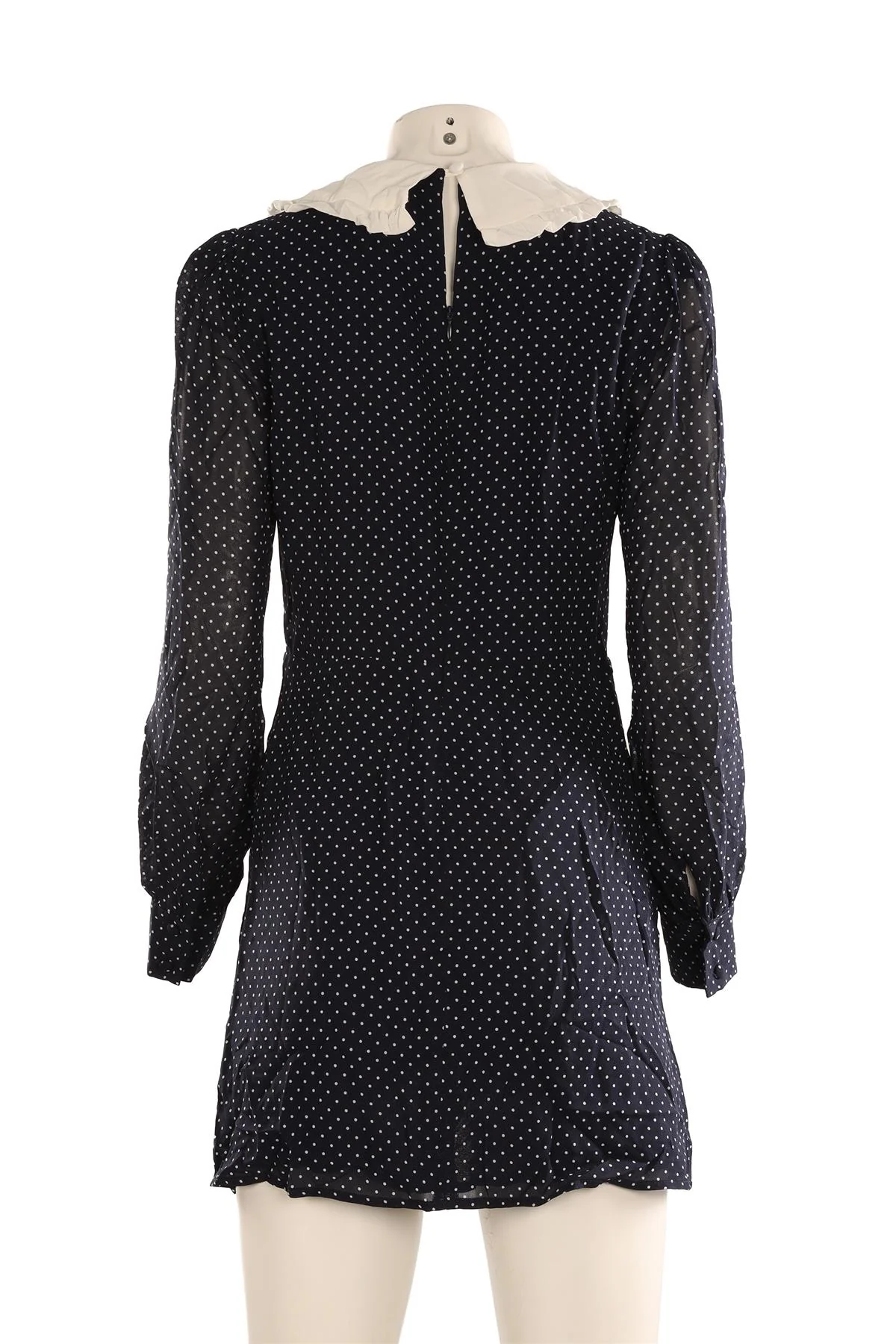 REFORMATION NAVY CREPE MINI DRESS US 8 UK 4 - Image 4