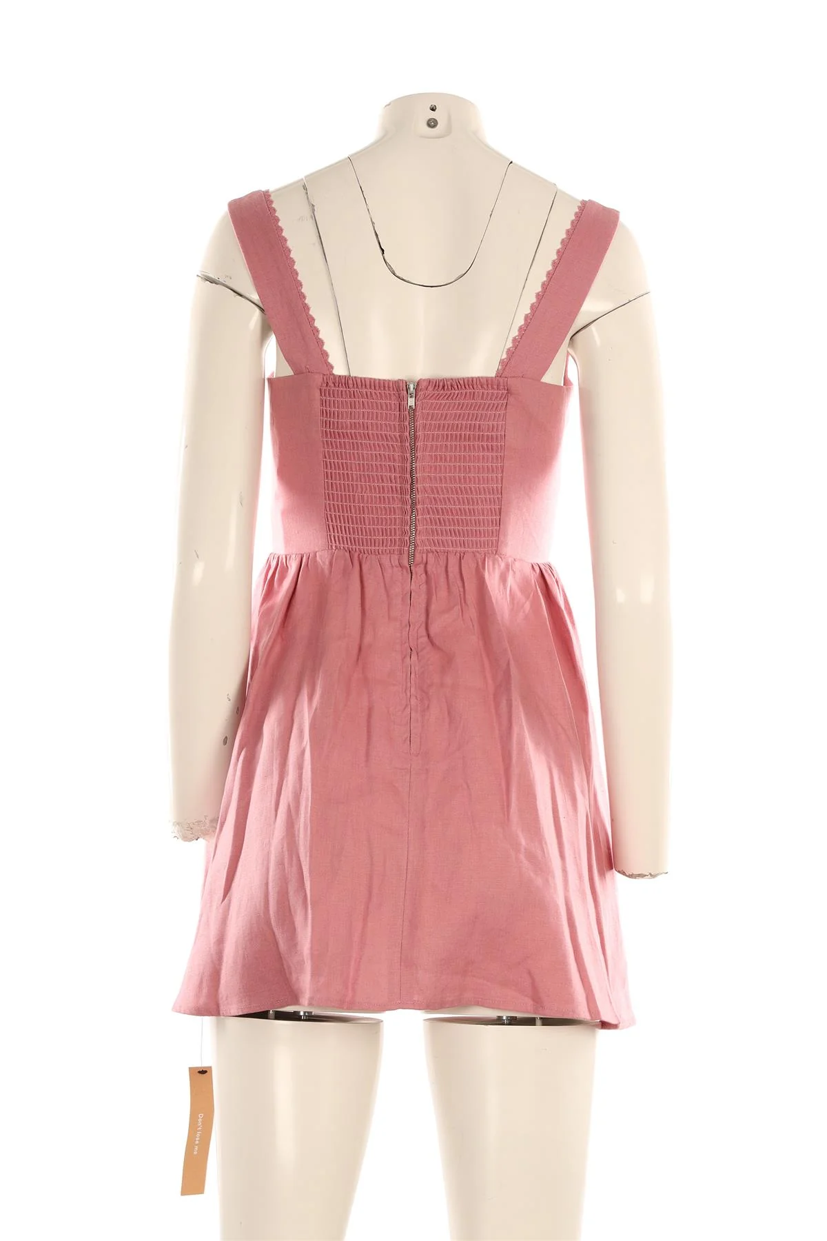 REFORMATION PINK LINEN MINI DRESS US 2 UK 6 - Image 4