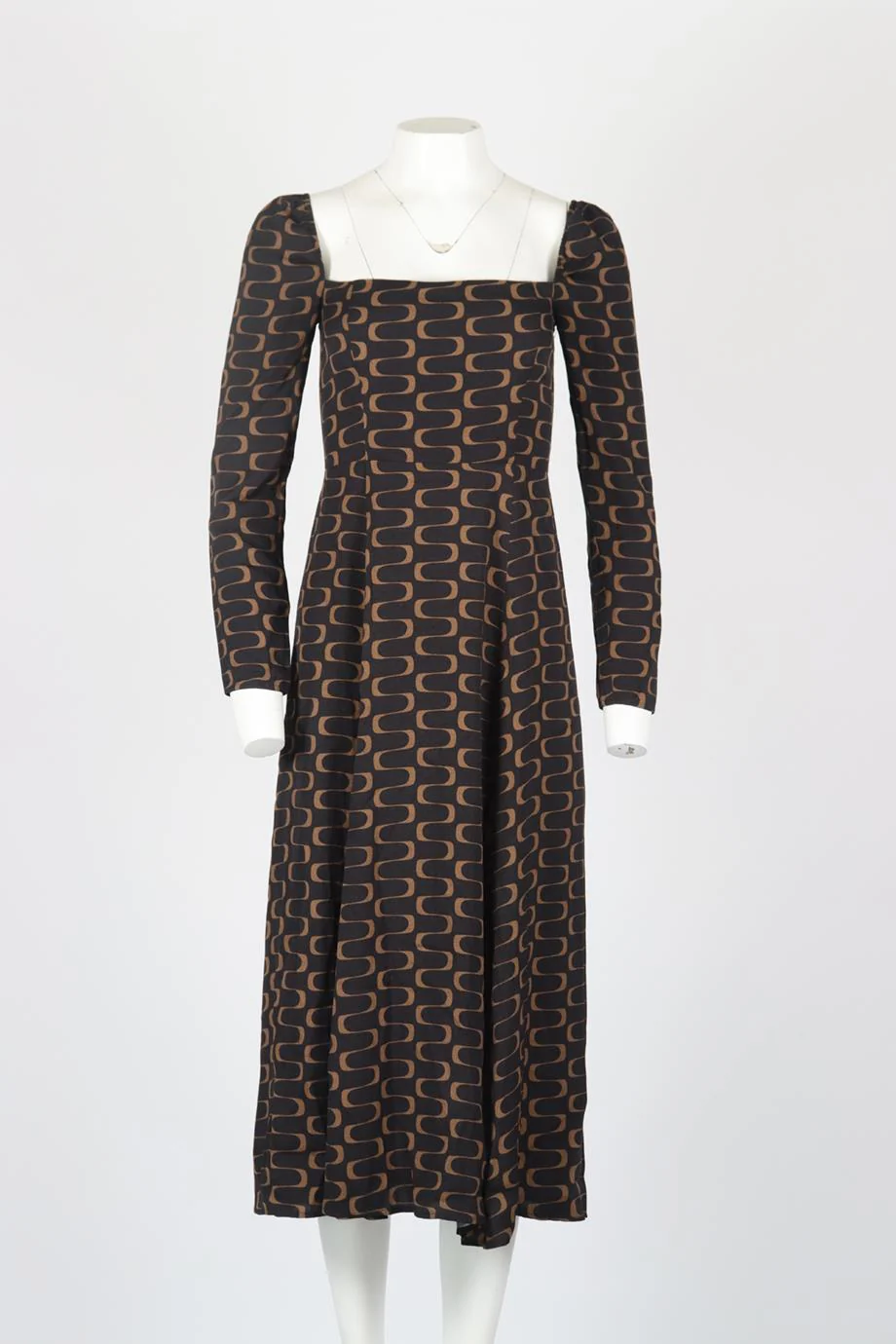 REFORMATION PRINTED CREPE MIDI DRESS US 4 UK 8 - Image 2