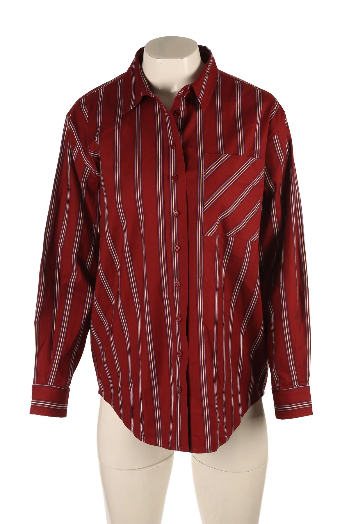 REFORMATION RED COTTON SHIRT XSMALL - Image 2