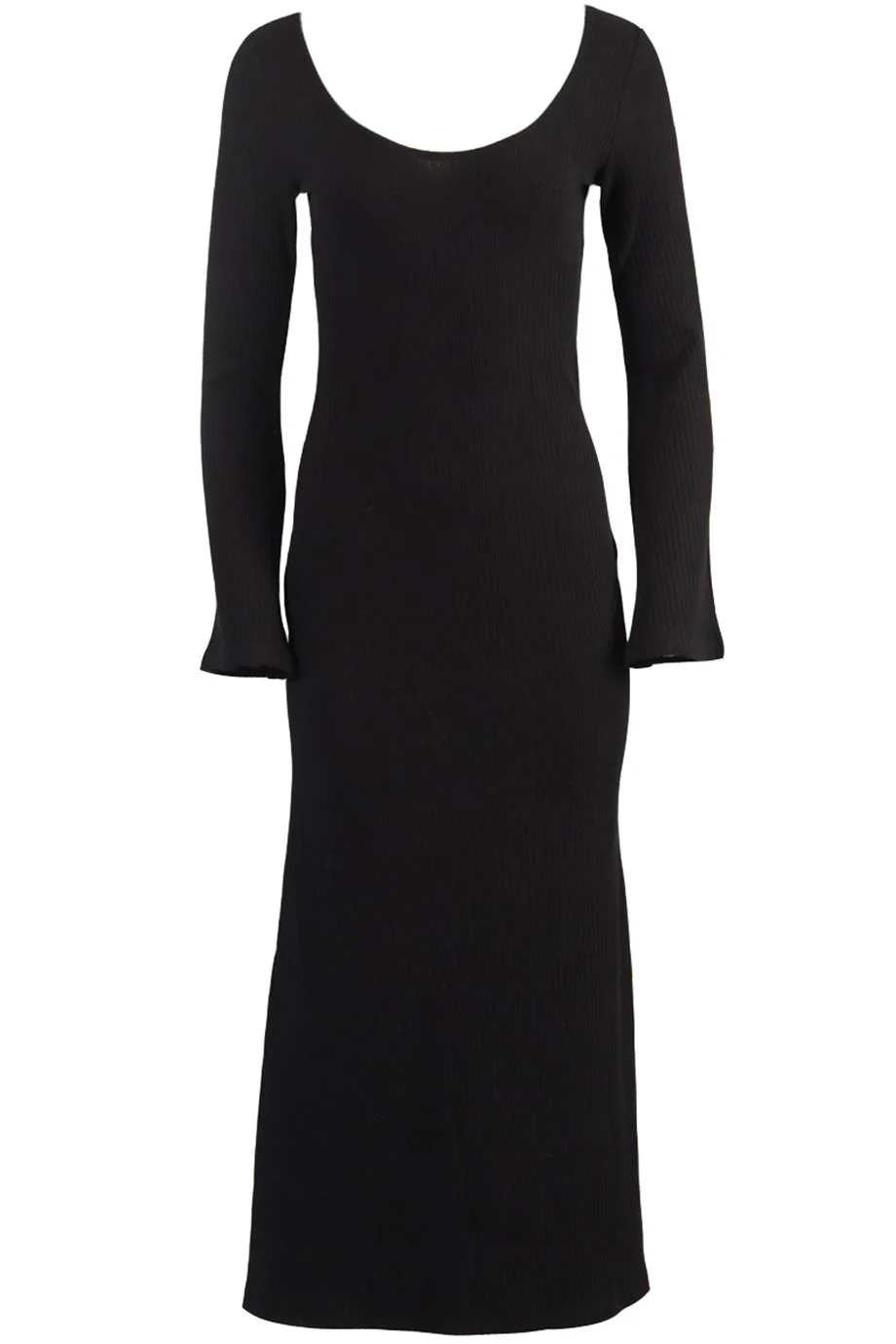 REFORMATION RIBBED COTTON BLEND MAXI DRESS MEDIUM