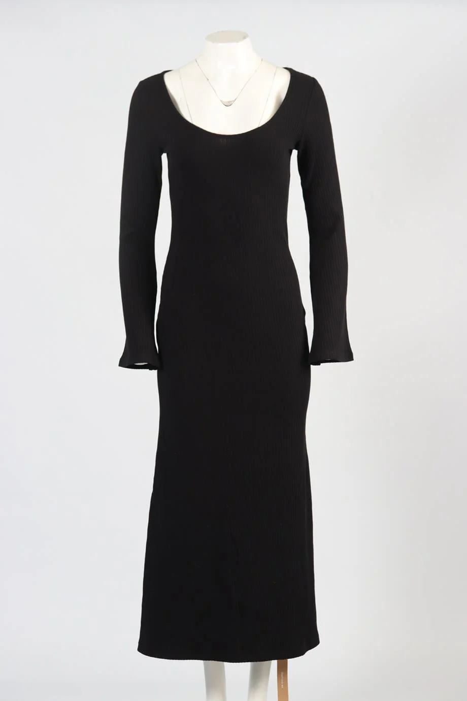 REFORMATION RIBBED COTTON BLEND MAXI DRESS MEDIUM - Image 2