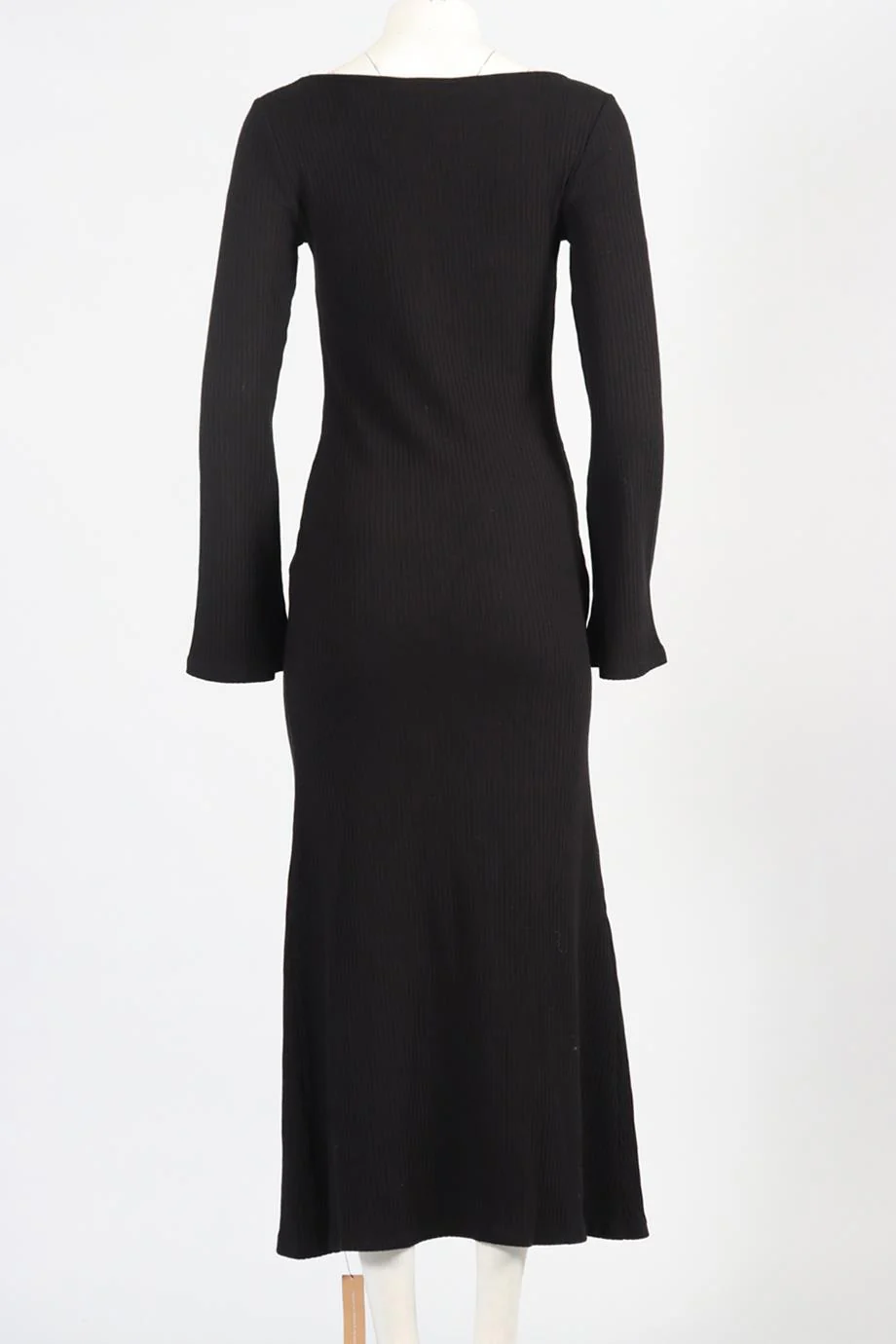 REFORMATION RIBBED COTTON BLEND MAXI DRESS MEDIUM - Image 4