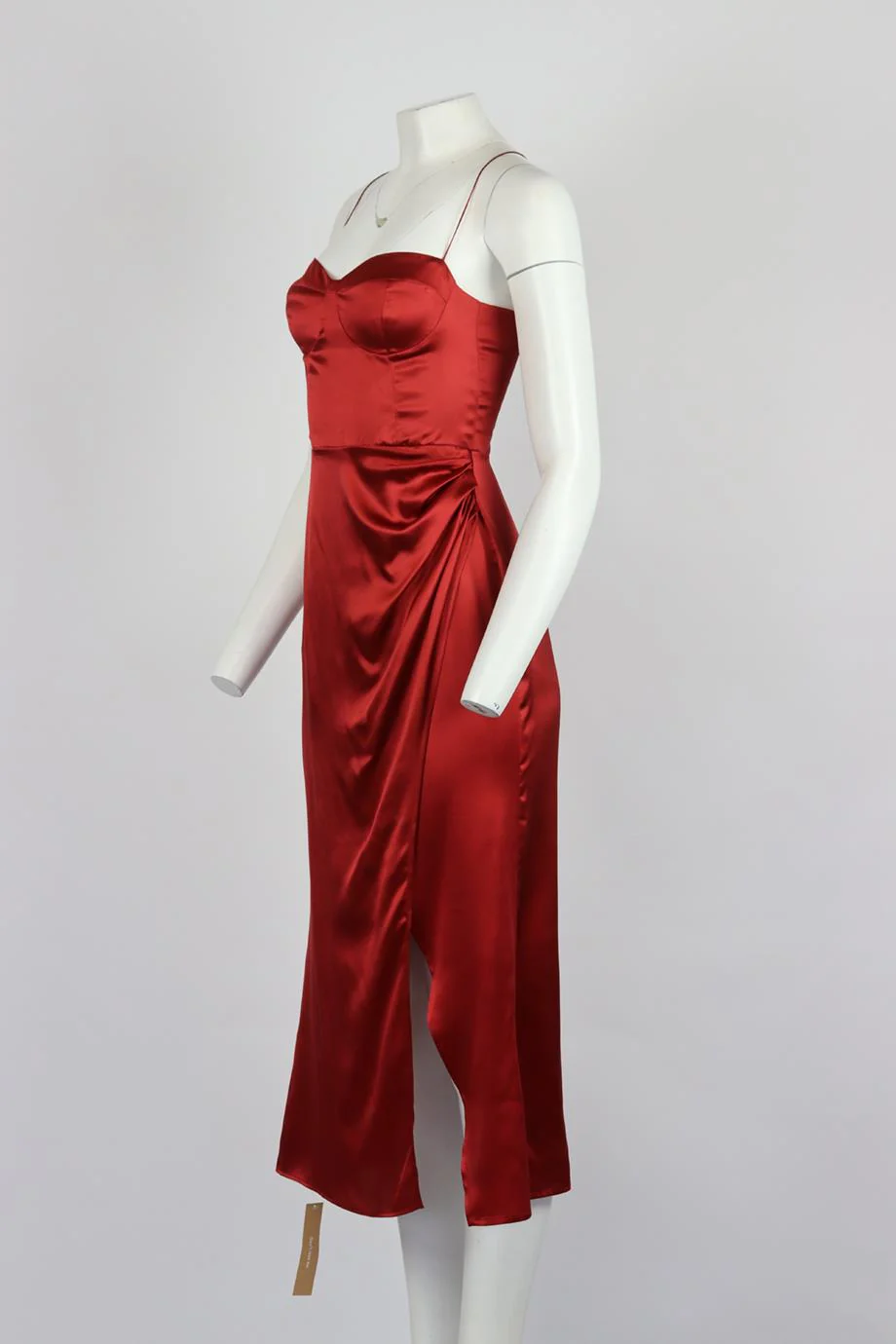 REFORMATION SILK SATIN MIDI DRESS US 2 UK 6 - Image 3