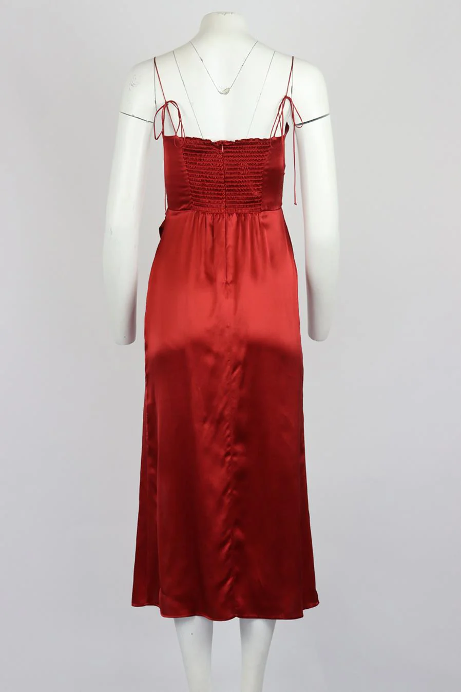 REFORMATION SILK SATIN MIDI DRESS US 2 UK 6 - Image 4