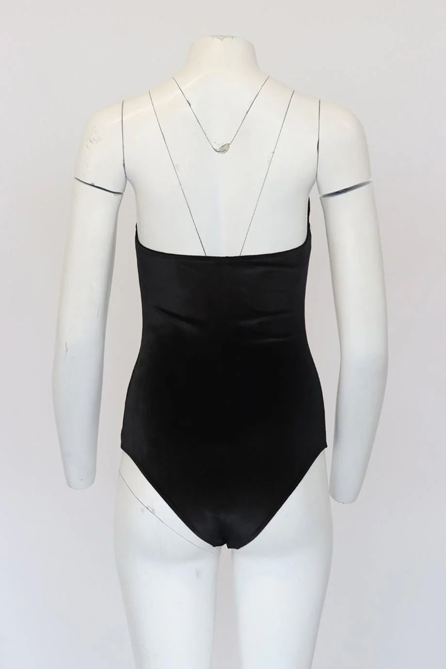 REFORMATION STRAPLESS STRETCH VELVET BODYSUIT SMALL - Image 4