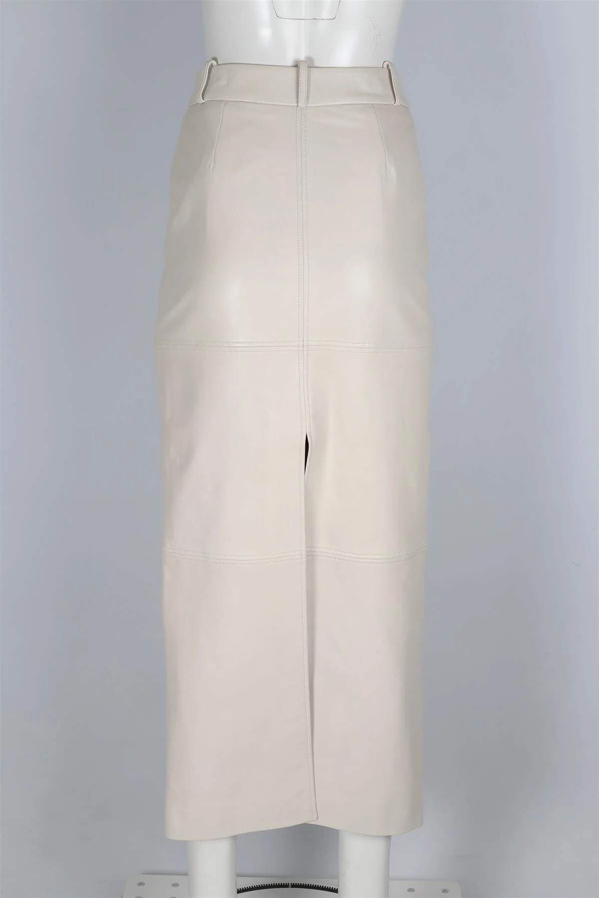 REFORMATION + VEDA ECRU LEATHER MAXI SKIRT US 2 UK 6 - Image 4
