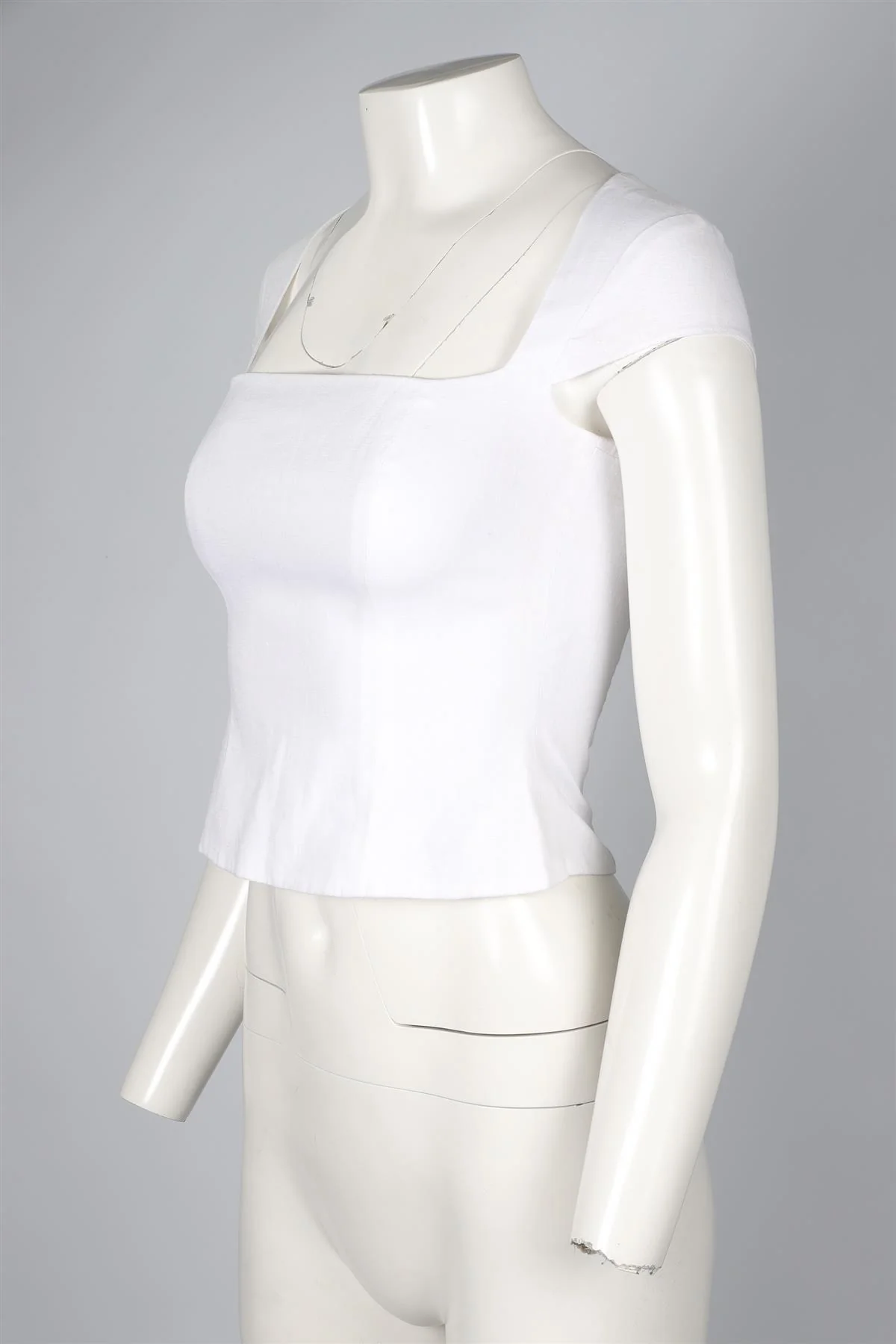 REFORMATION WHITE LINEN TOP US 0 UK 4 - Image 3