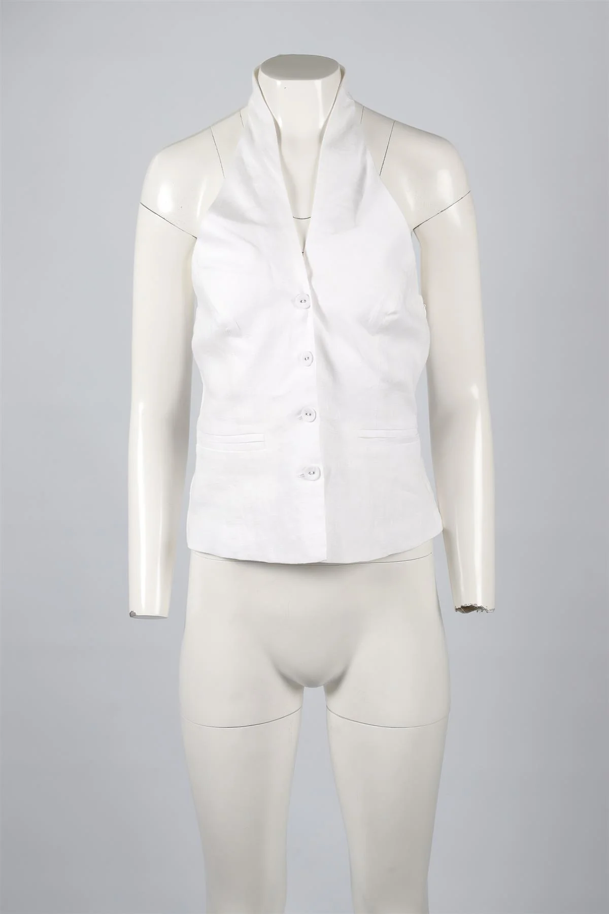 REFORMATION WHITE LINEN TOP US 4 UK 8 - Image 2
