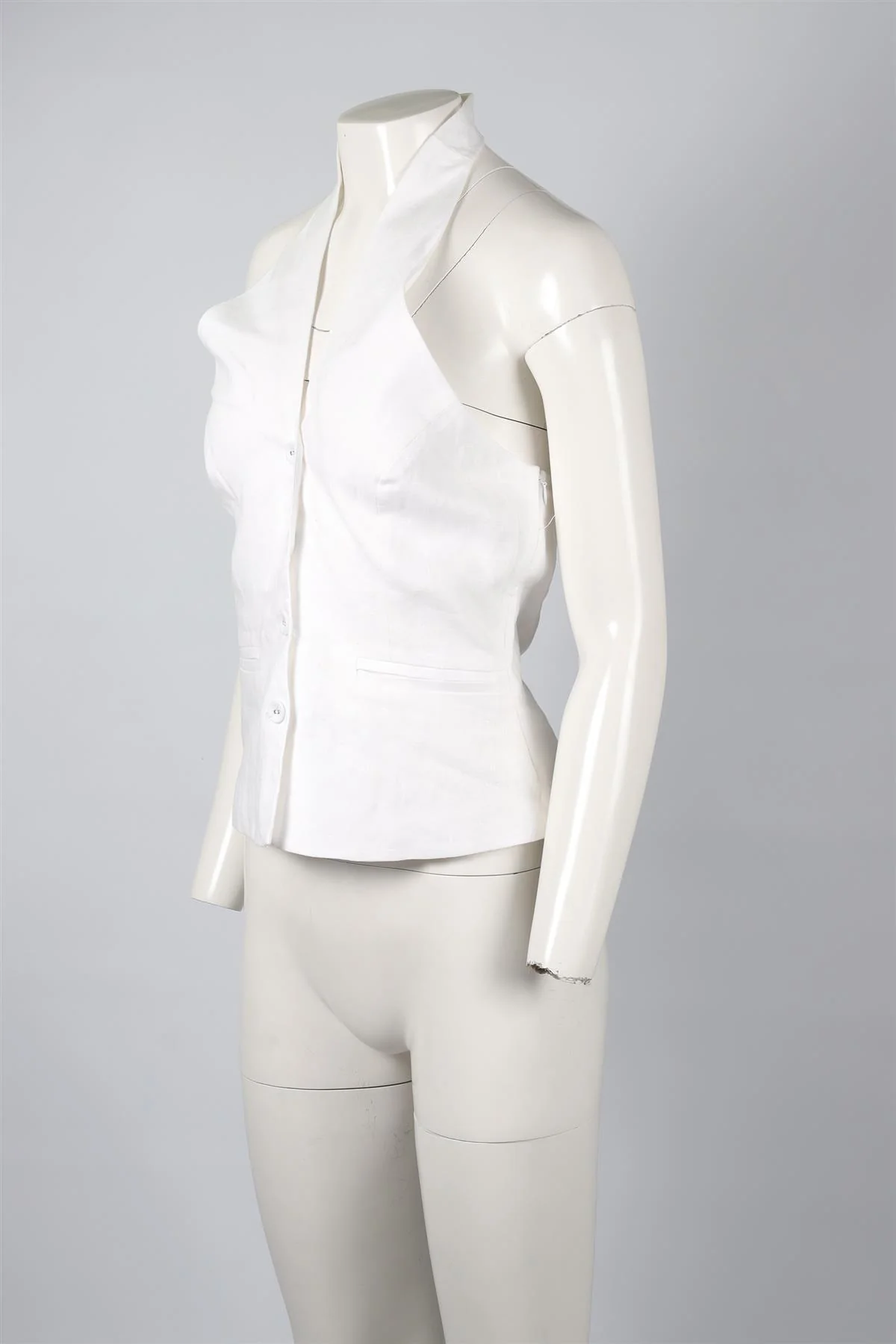 REFORMATION WHITE LINEN TOP US 4 UK 8 - Image 3
