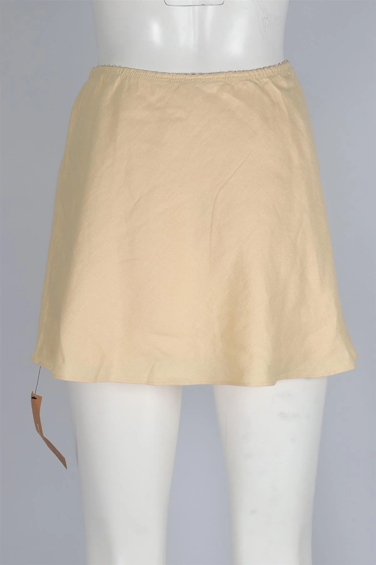 REFORMATION YELLOW LINEN MINI SKIRT SMALL - Image 4