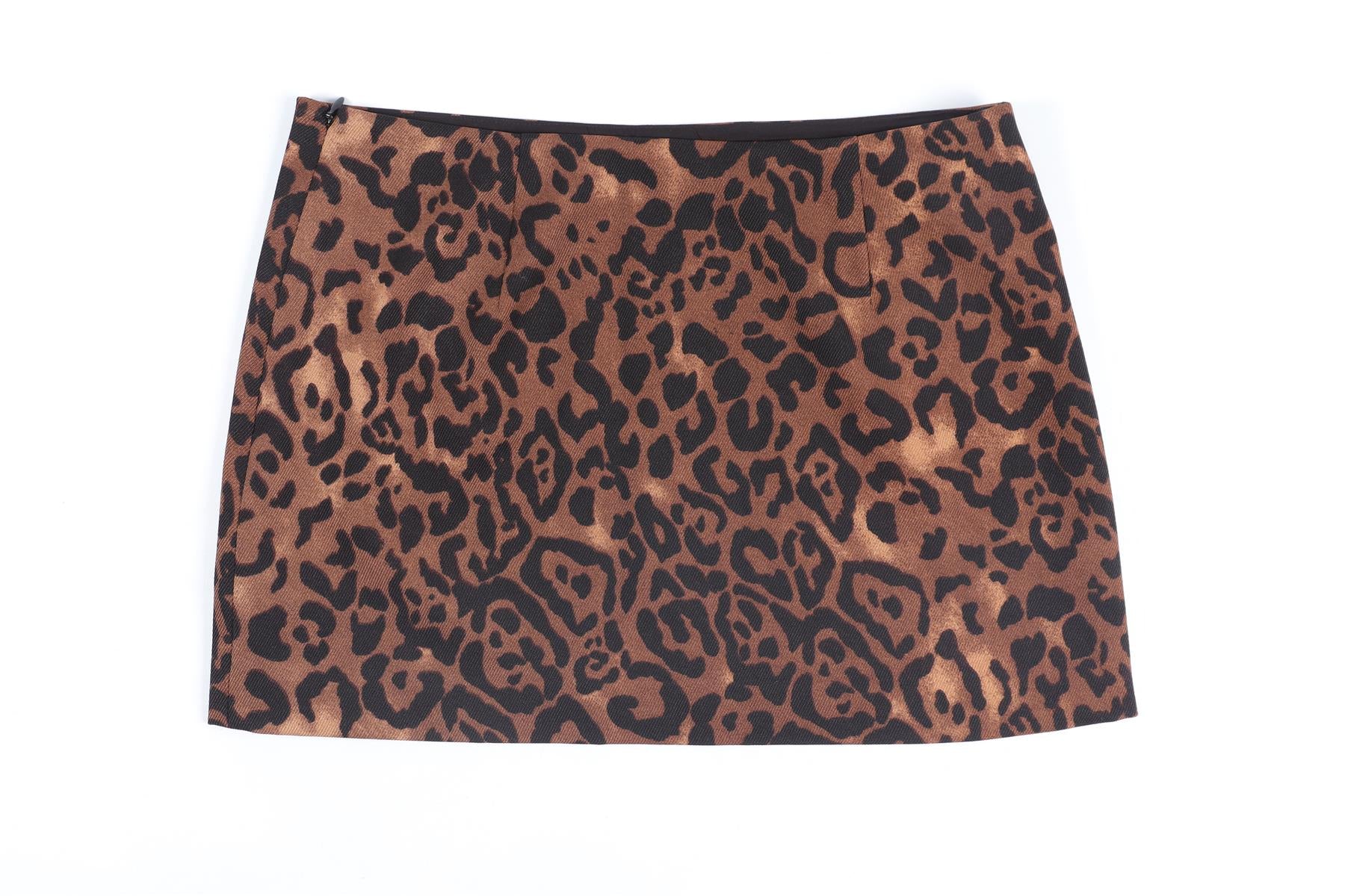 REFORNATION + LAURA HARRIER BROWN MINI SKIRT US 2 UK 6 - Image 4