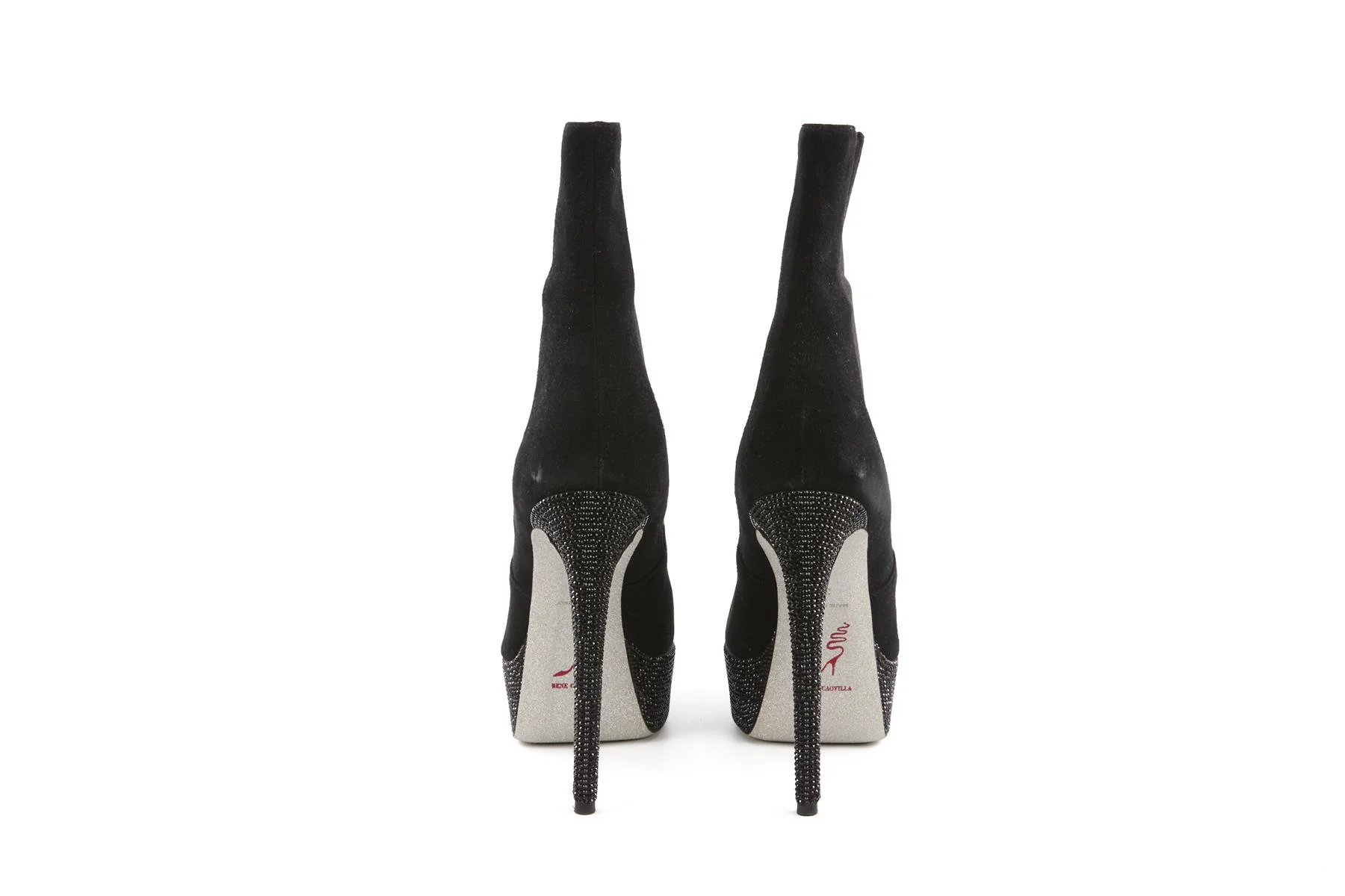RENÉ CAOVILLA BLACK SUEDE ANKLE BOOTS EU 39 UK 6 US 9 - Image 5