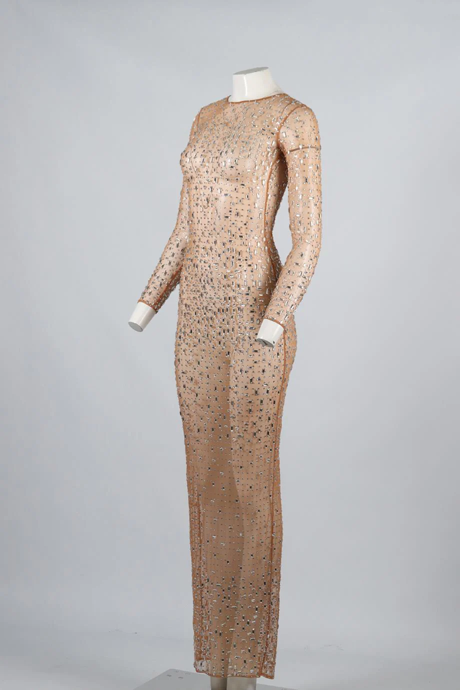 RETROFÊTE CRYSTAL AND MESH MAXI DRESS XSMALL - Image 3