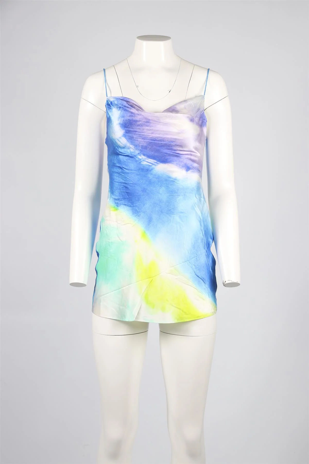 RETROFÊTE MULTICOLOURED SATIN MINI DRESS XSMALL - Image 2