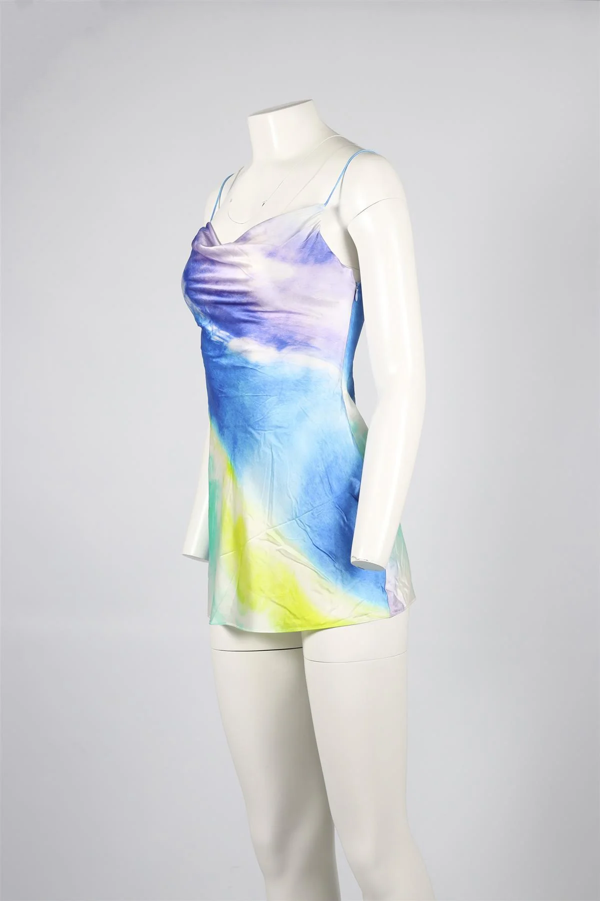 RETROFÊTE MULTICOLOURED SATIN MINI DRESS XSMALL - Image 3