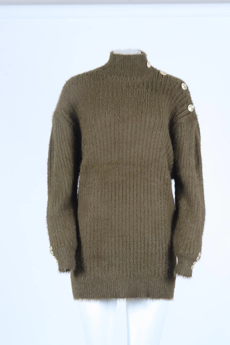 RETROFÊTE RIBBED KNIT TURTLENECK MINI DRESS MEDIUM - Image 2