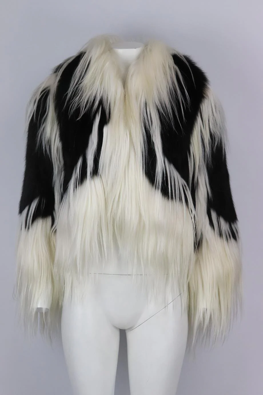 REVILLON TWO TONE FOX FUR JACKET FR 36 UK 8 - Image 3