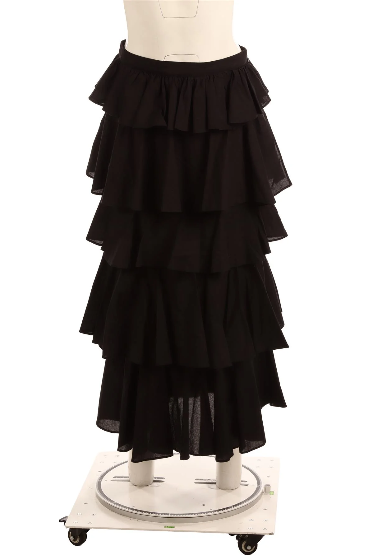 RHODE BLACK COTTON MAXI SKIRT SMALL - Image 2