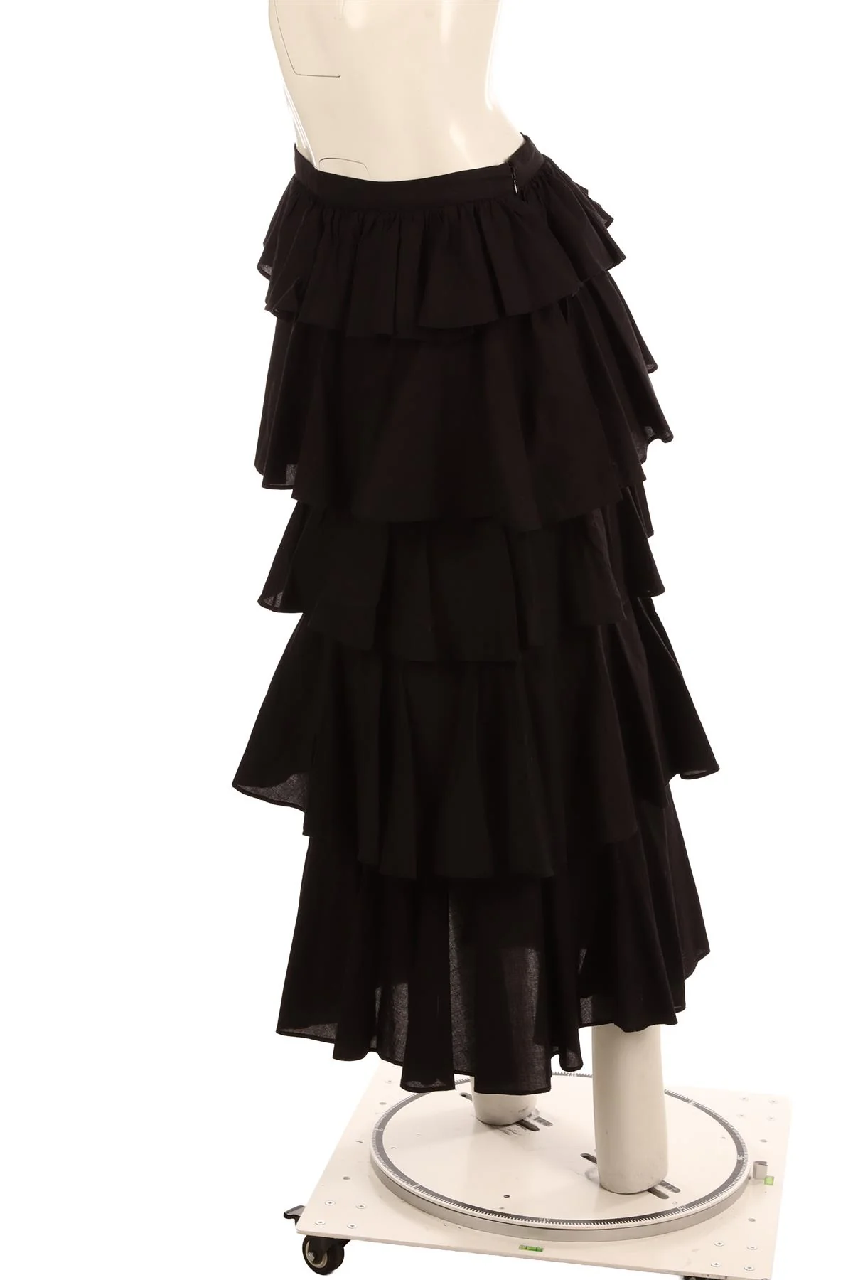 RHODE BLACK COTTON MAXI SKIRT SMALL - Image 3