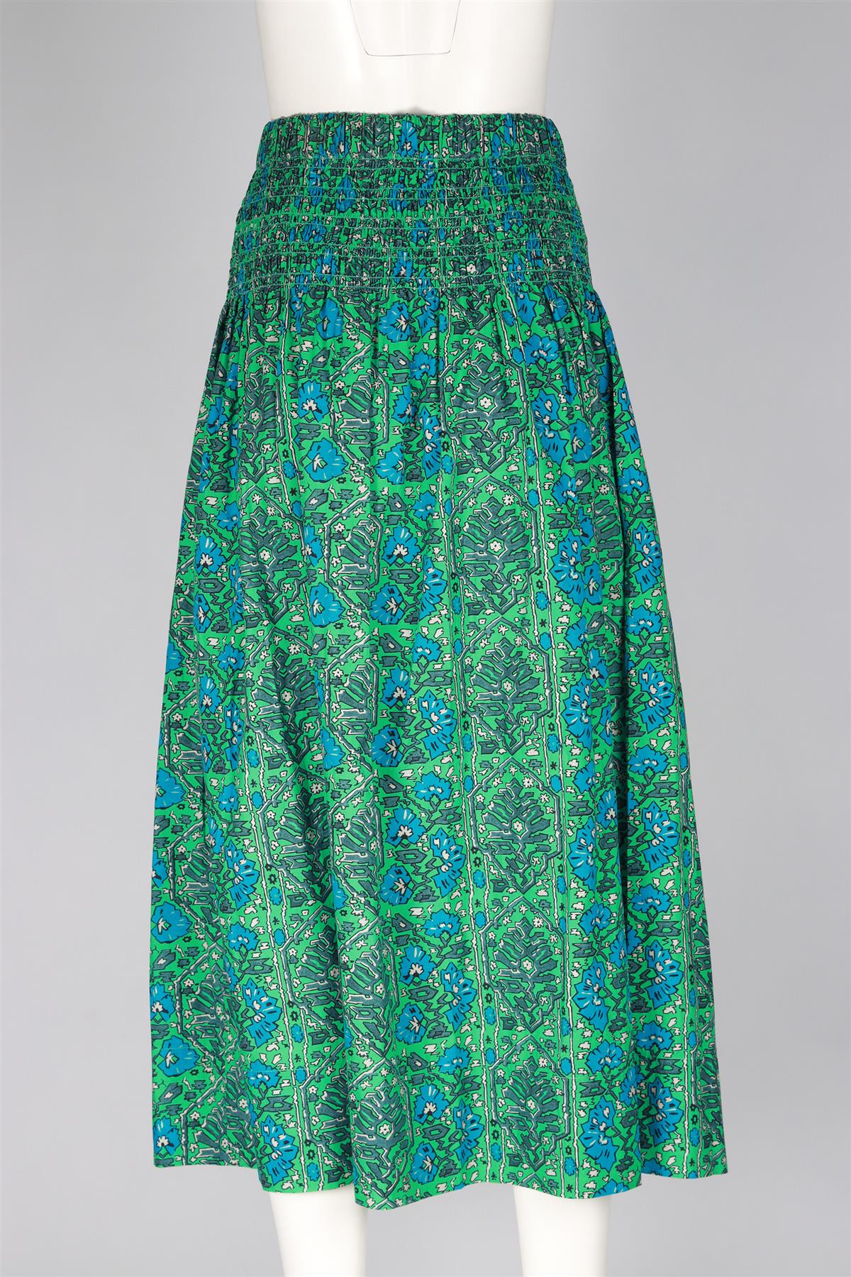 RHODE GREEN COTTON MAXI SKIRT LARGE - Image 4