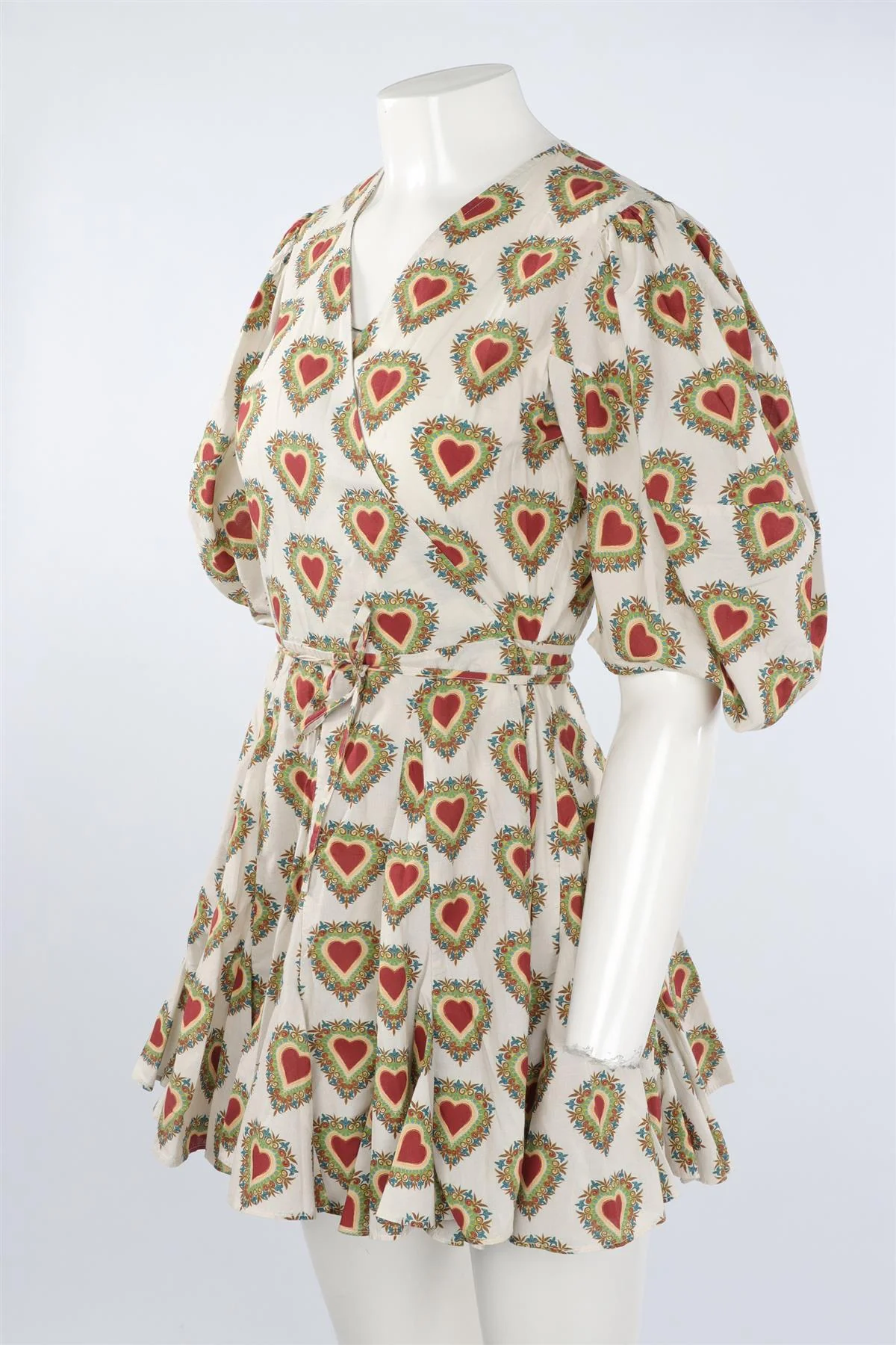 RHODE MULTI COTTON WRAP MINI DRESS MEDIUM - Image 3