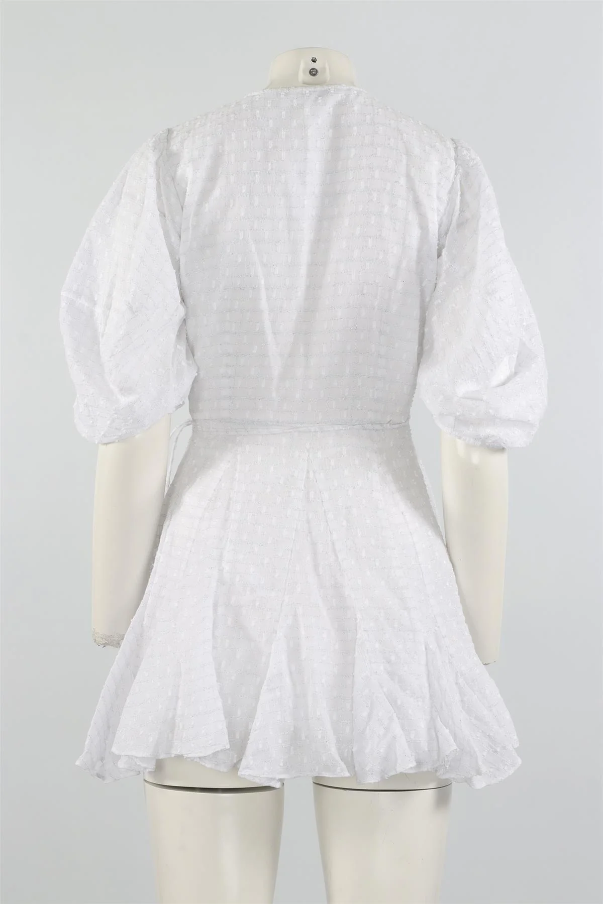RHODE WHITE COTTON WRAP MINI DRESS MEDIUM - Image 4