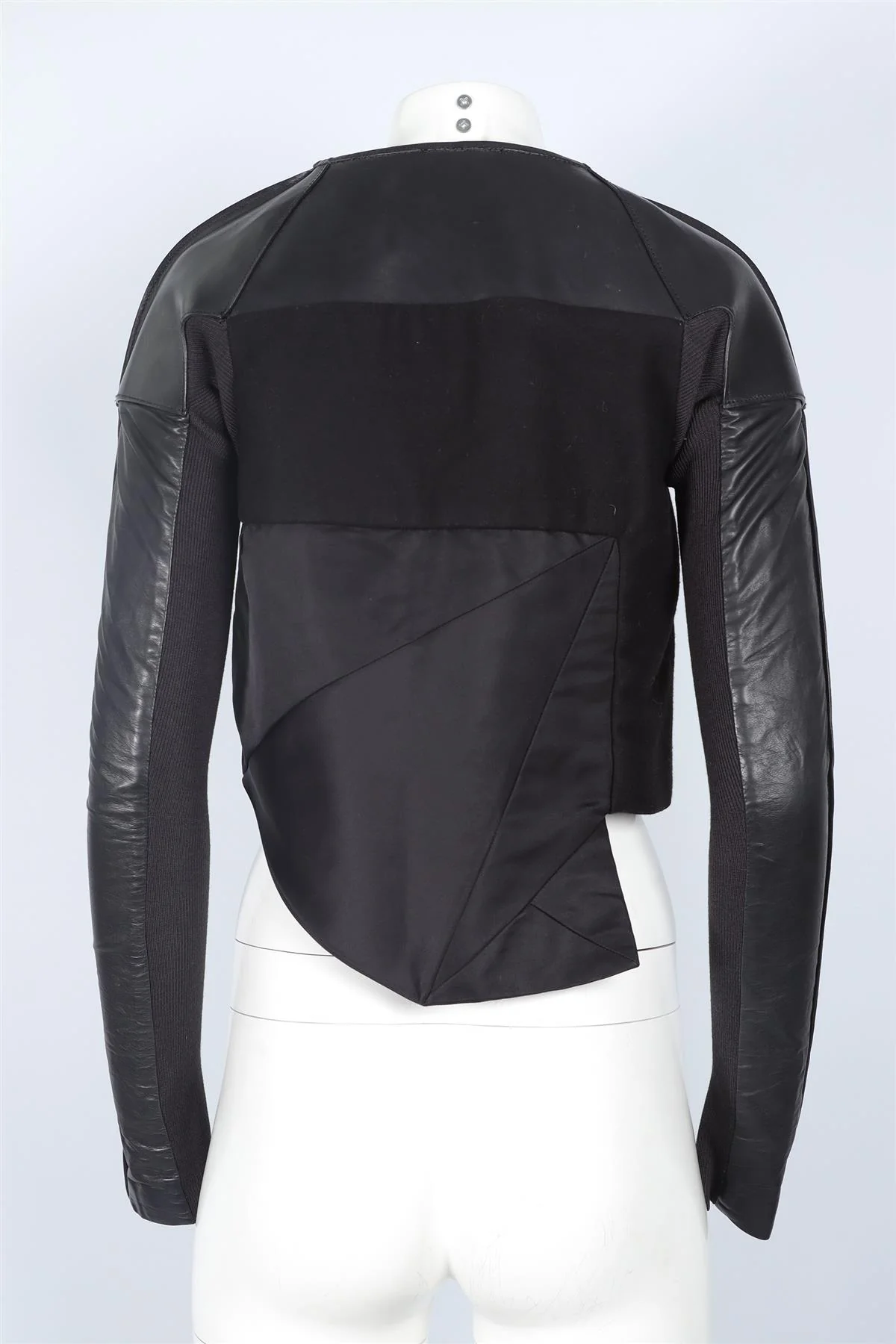RICH OWENS BLACK LEATHER JACKET IT 38 UK 6 - Image 4