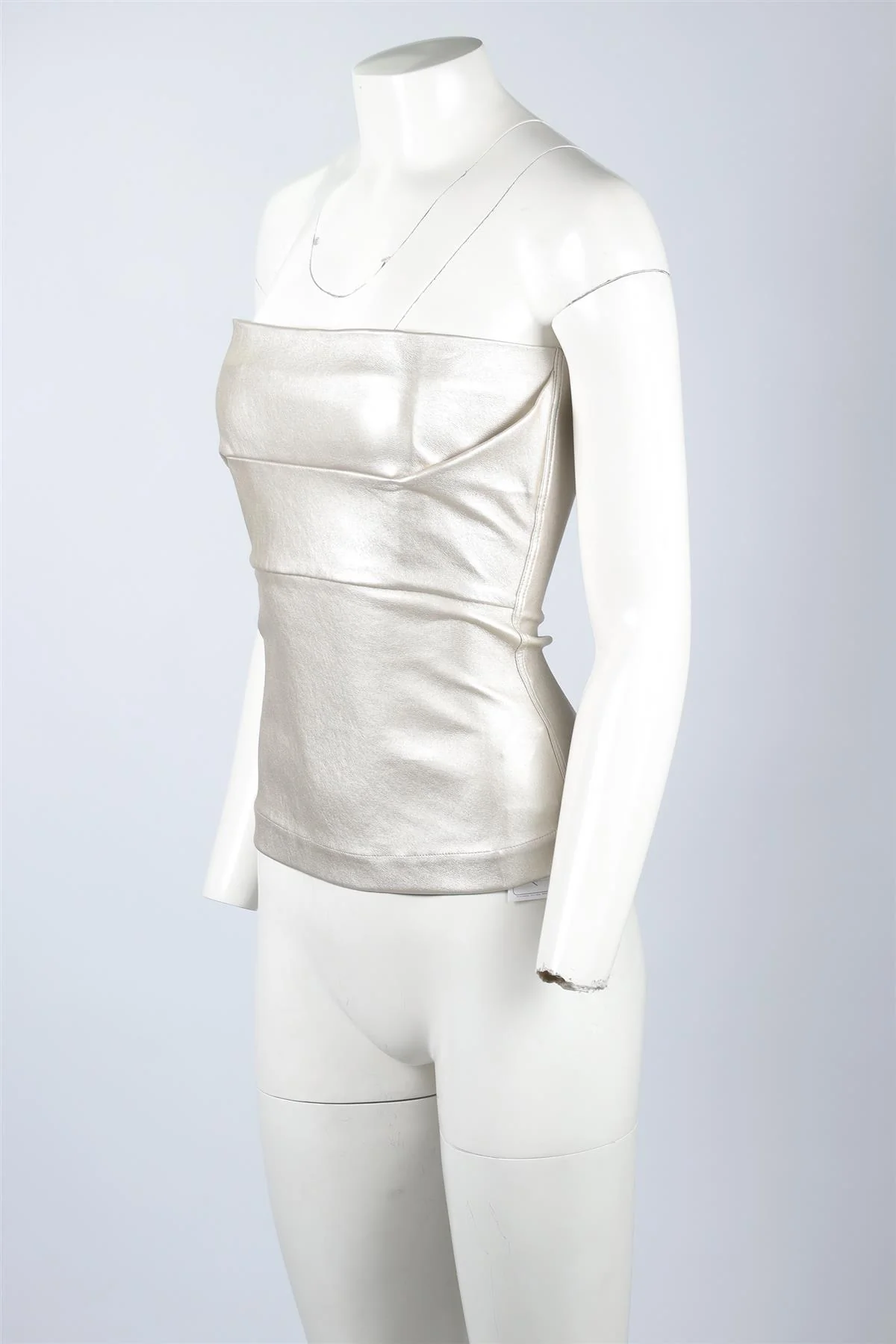 RICH OWENS SILVER LEATHER TOP IT 40 UK 8 - Image 3