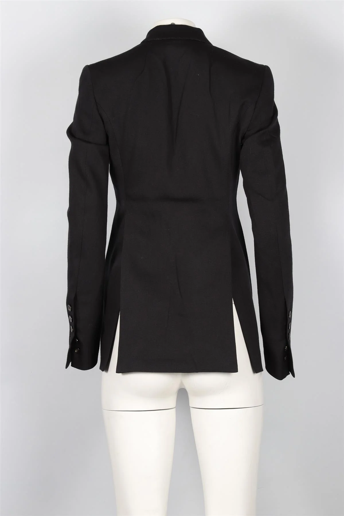 RICK OWENS BLACK WOOL BLAZER IT 40 UK 8 - Image 4