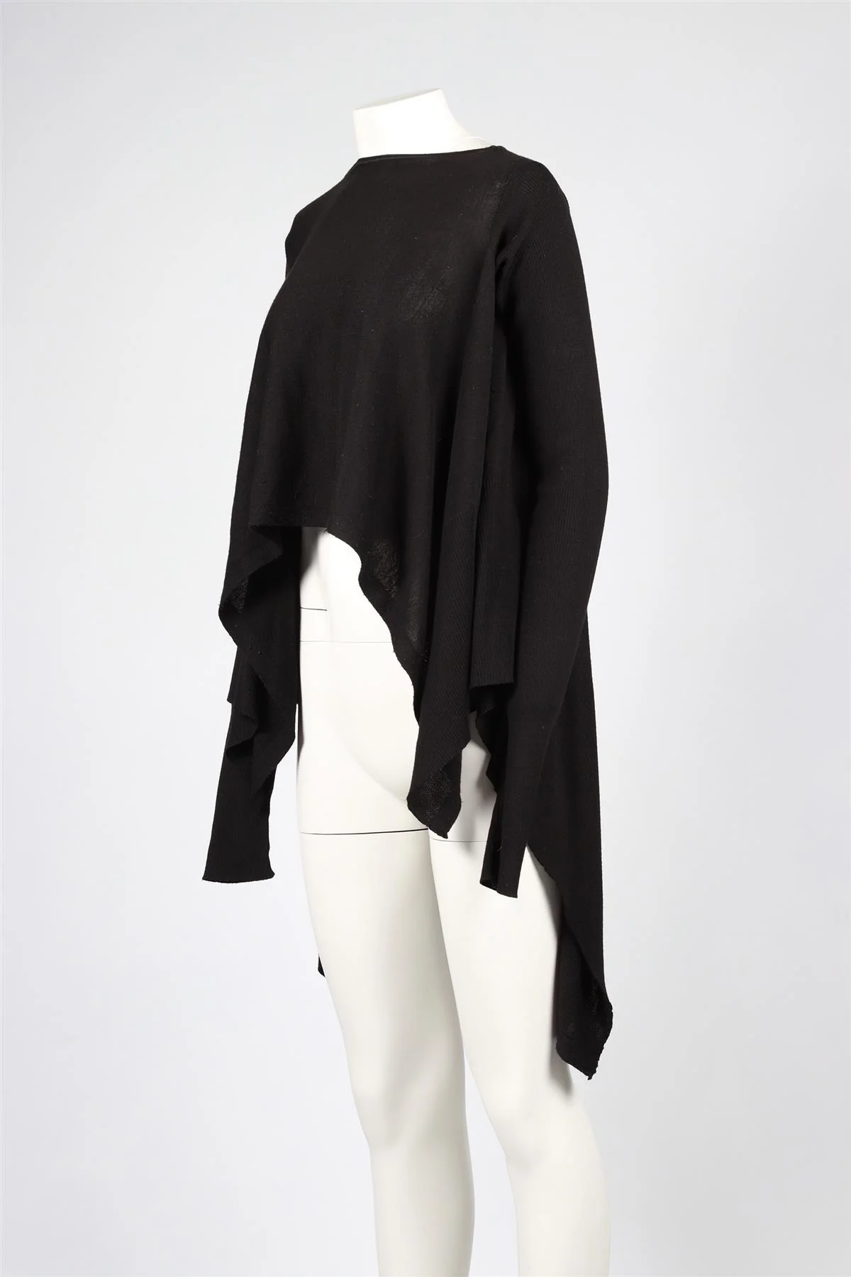 RICK OWENS BLACK WOOL SWEATER XSMALL - Image 3