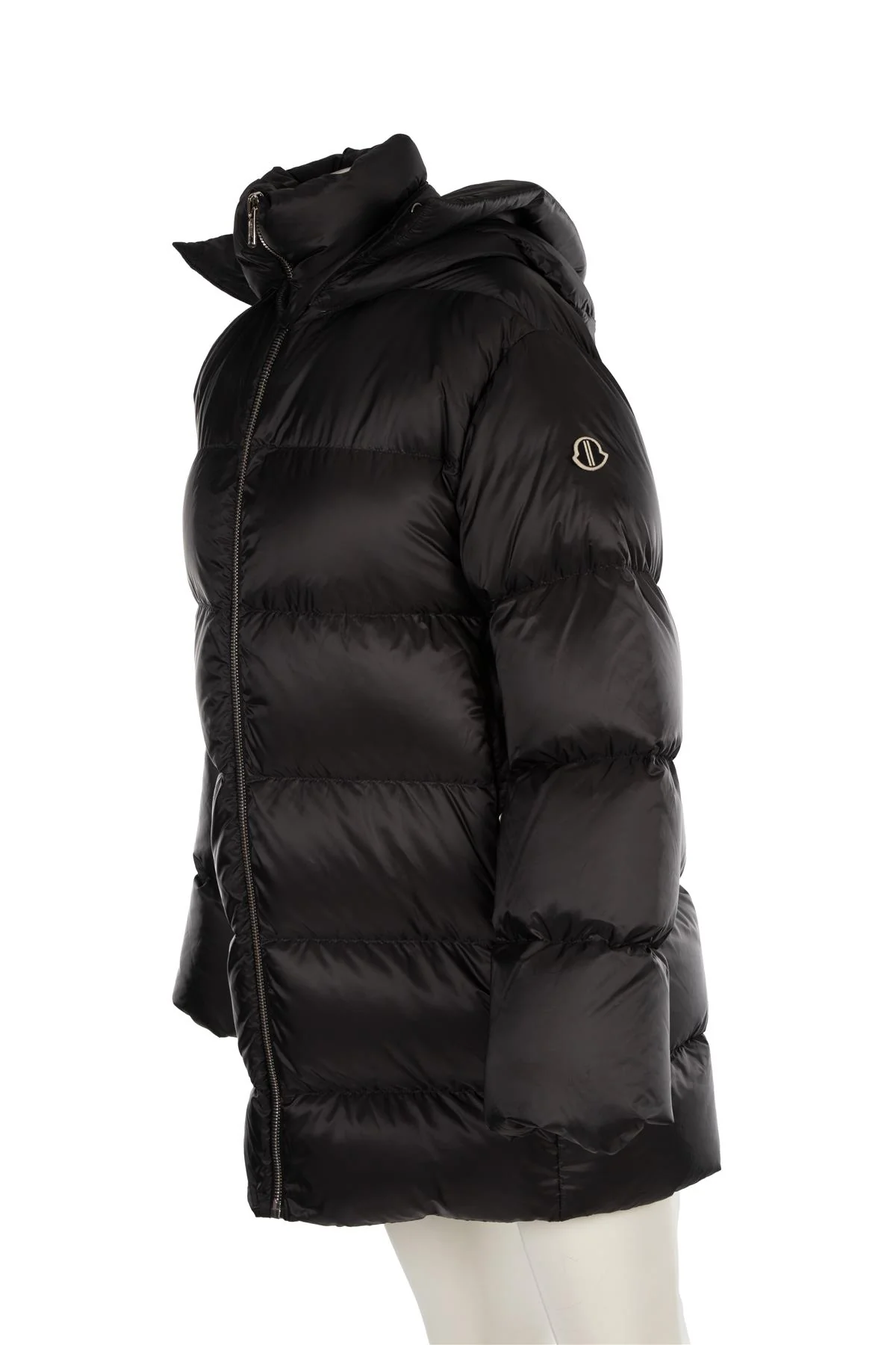 RICK OWENS + MONCLER BLACK PADDED DOWN COAT 0 UK 6 - Image 3