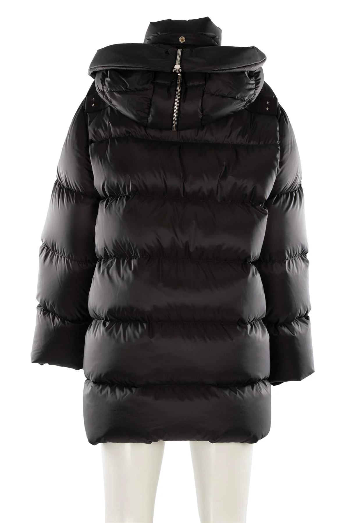 RICK OWENS + MONCLER BLACK PADDED DOWN COAT 0 UK 6 - Image 4