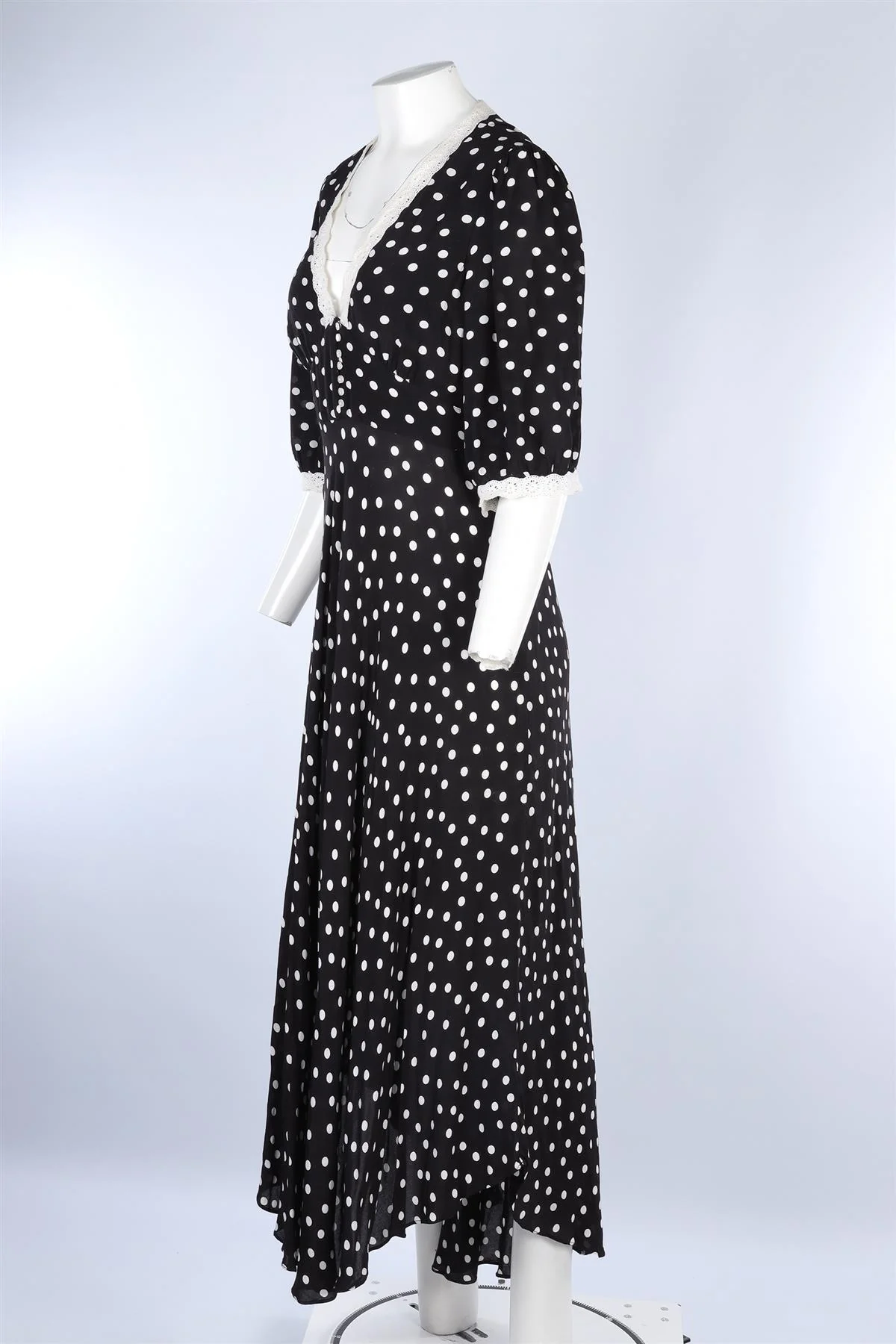 RIXO BLACK CREPE MAXI DRESS UK 14 - Image 3
