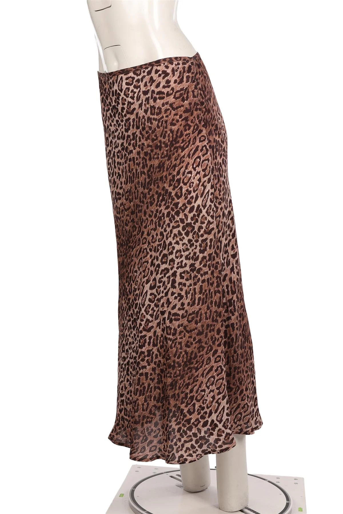 RIXO BROWN CREPE MAXI SKIRT MEDIUM - Image 3