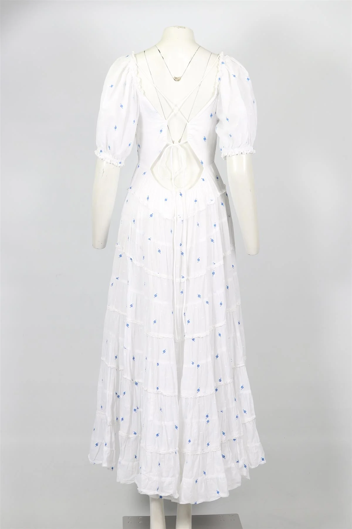 RIXO COTTON MAXI DRESS UK 12 - Image 4