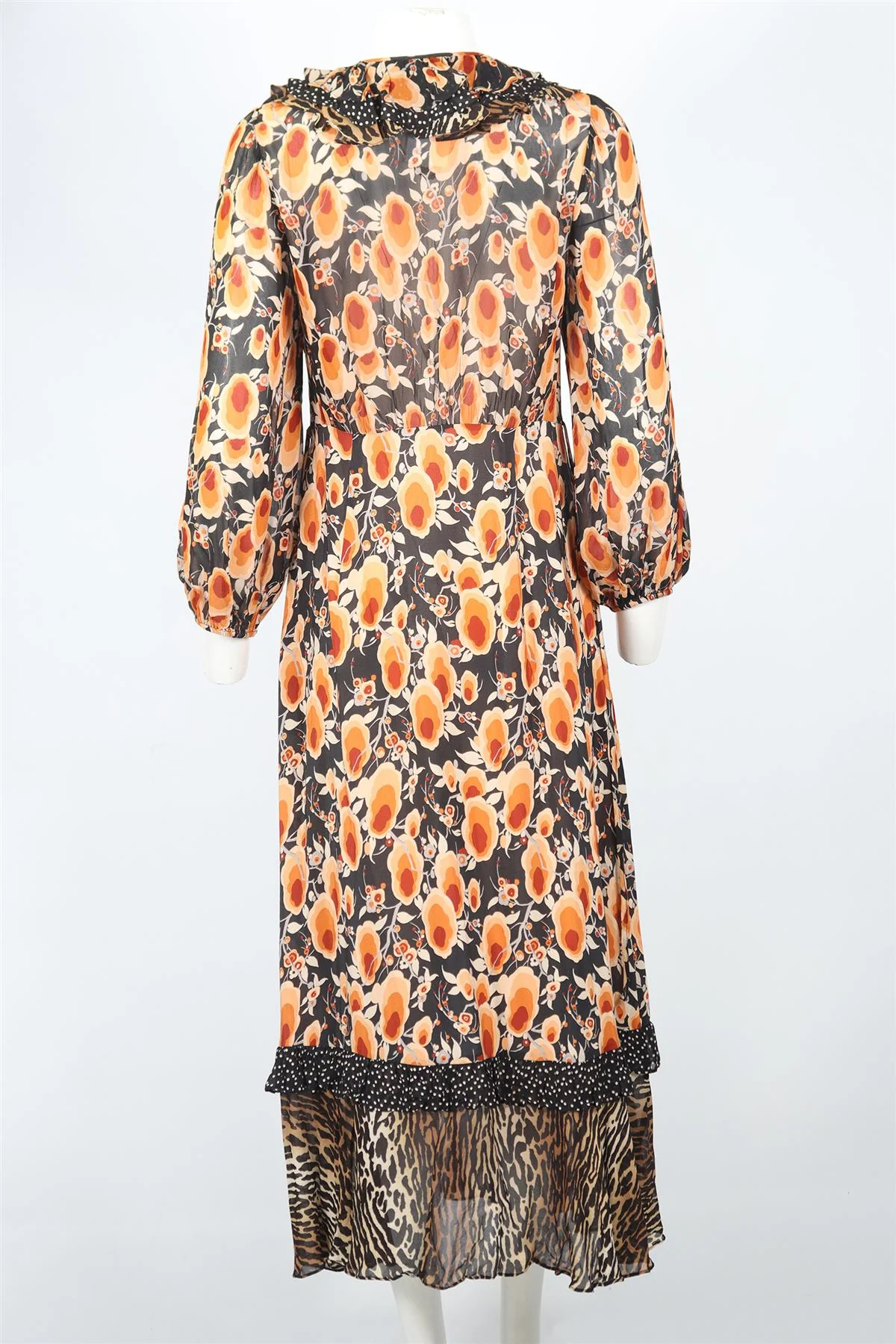 RIXO CREPE MAXI DRESS UK 12 - Image 4