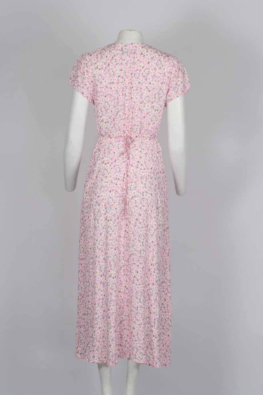 RIXO FLORAL PRINT CREPE MIDI DRESS UK 8 - Image 4