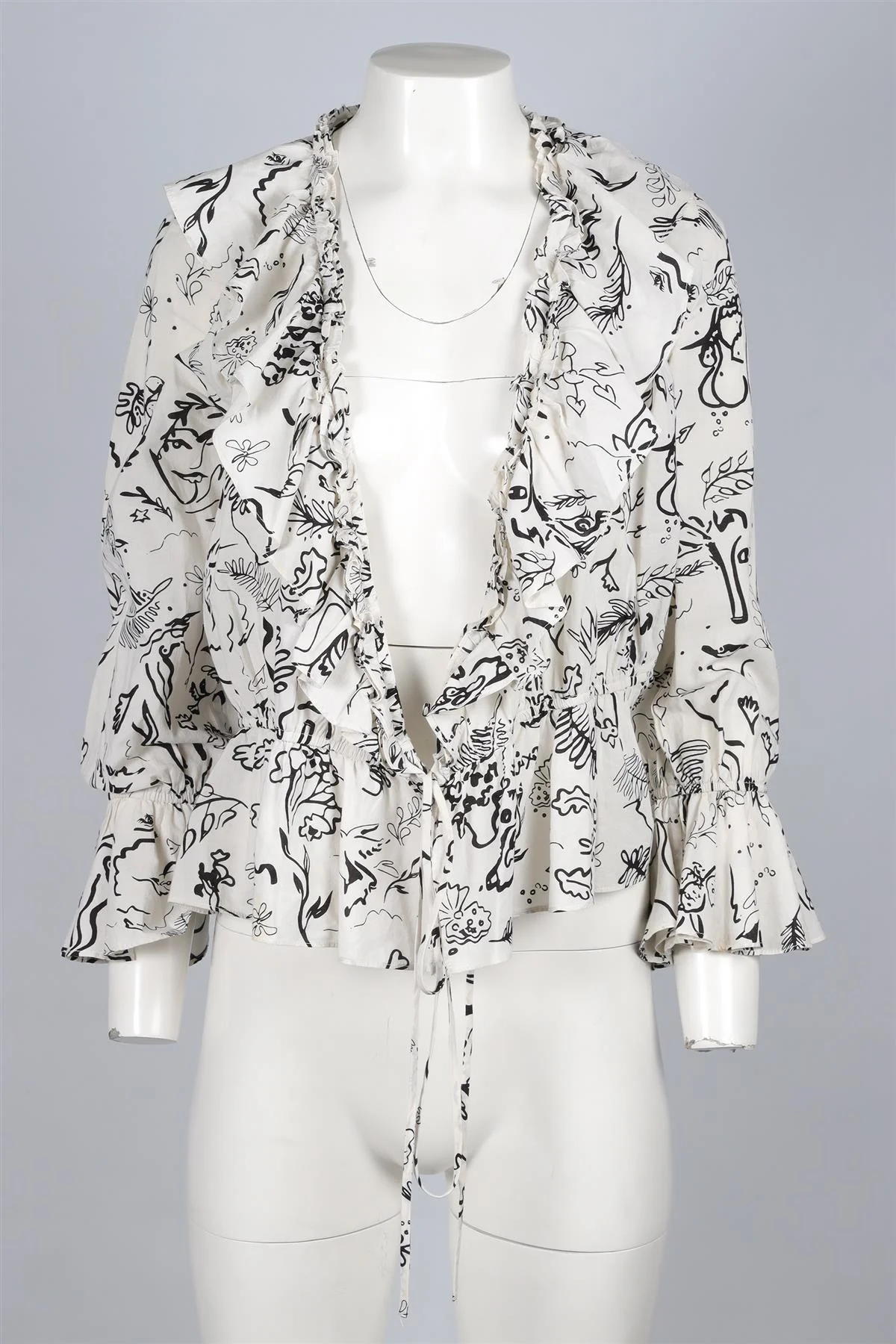 RIXO + LAURA JACKSON WHITE COTTON TOP SMALL - Image 2