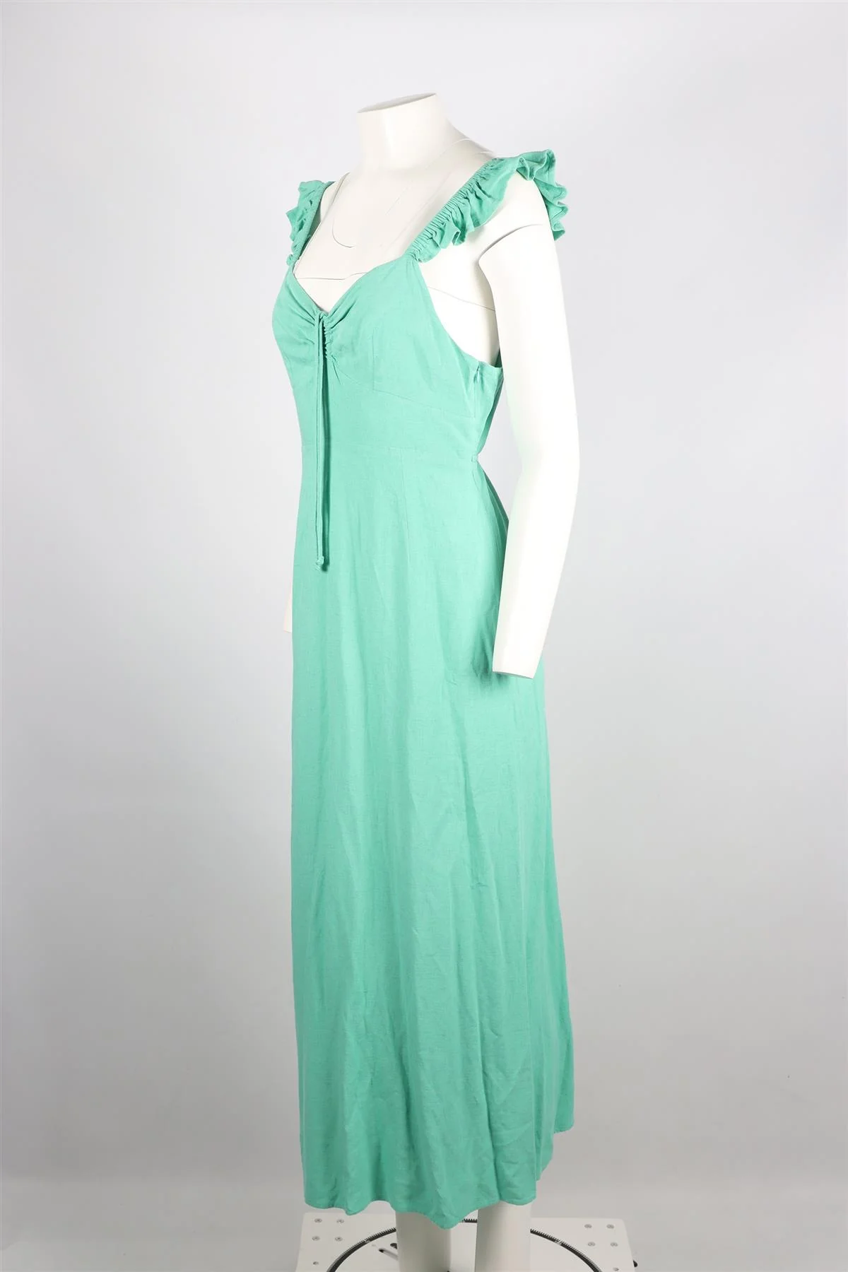 RIXO LINEN BLEND MIDI DRESS UK 12 - Image 3