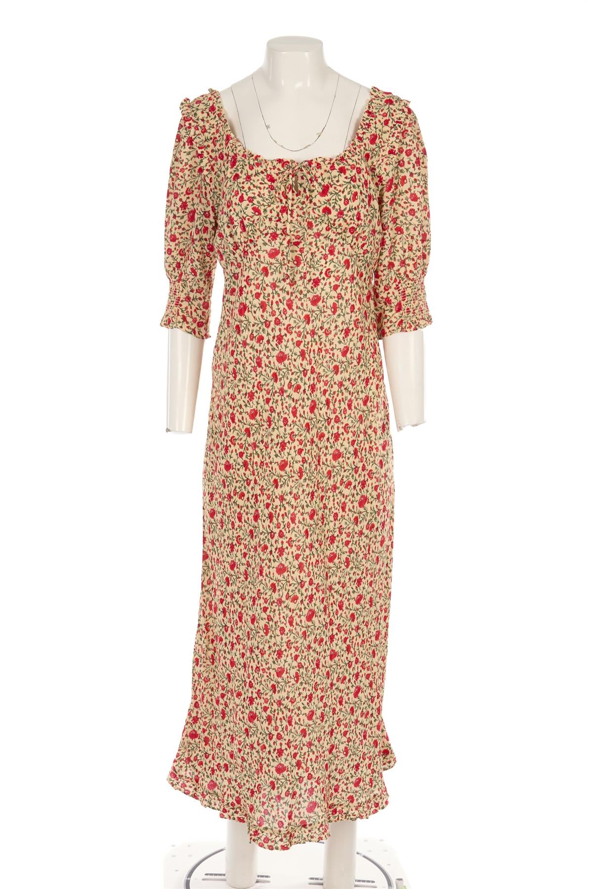 RIXO MULTI CREPE MAXI DRESS LARGE - Image 2