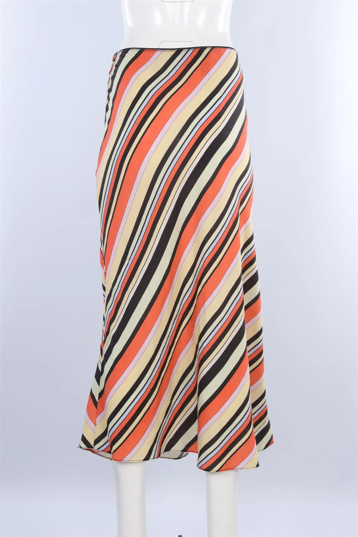 RIXO MULTI LINEN MAXI SKIRT UK 14 - Image 4