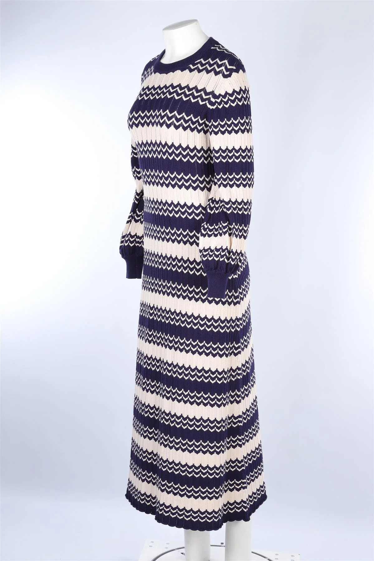 RIXO NAVY KNIT MAXI DRESS LARGE-XLARGE - Image 3