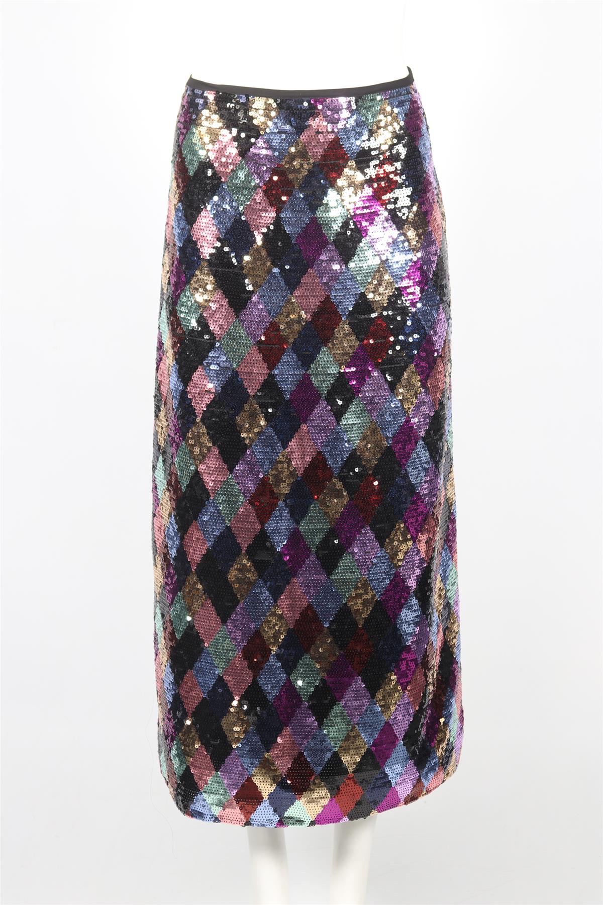 RIXO SEQUIN MIDI SKIRT UK 14 - Image 2